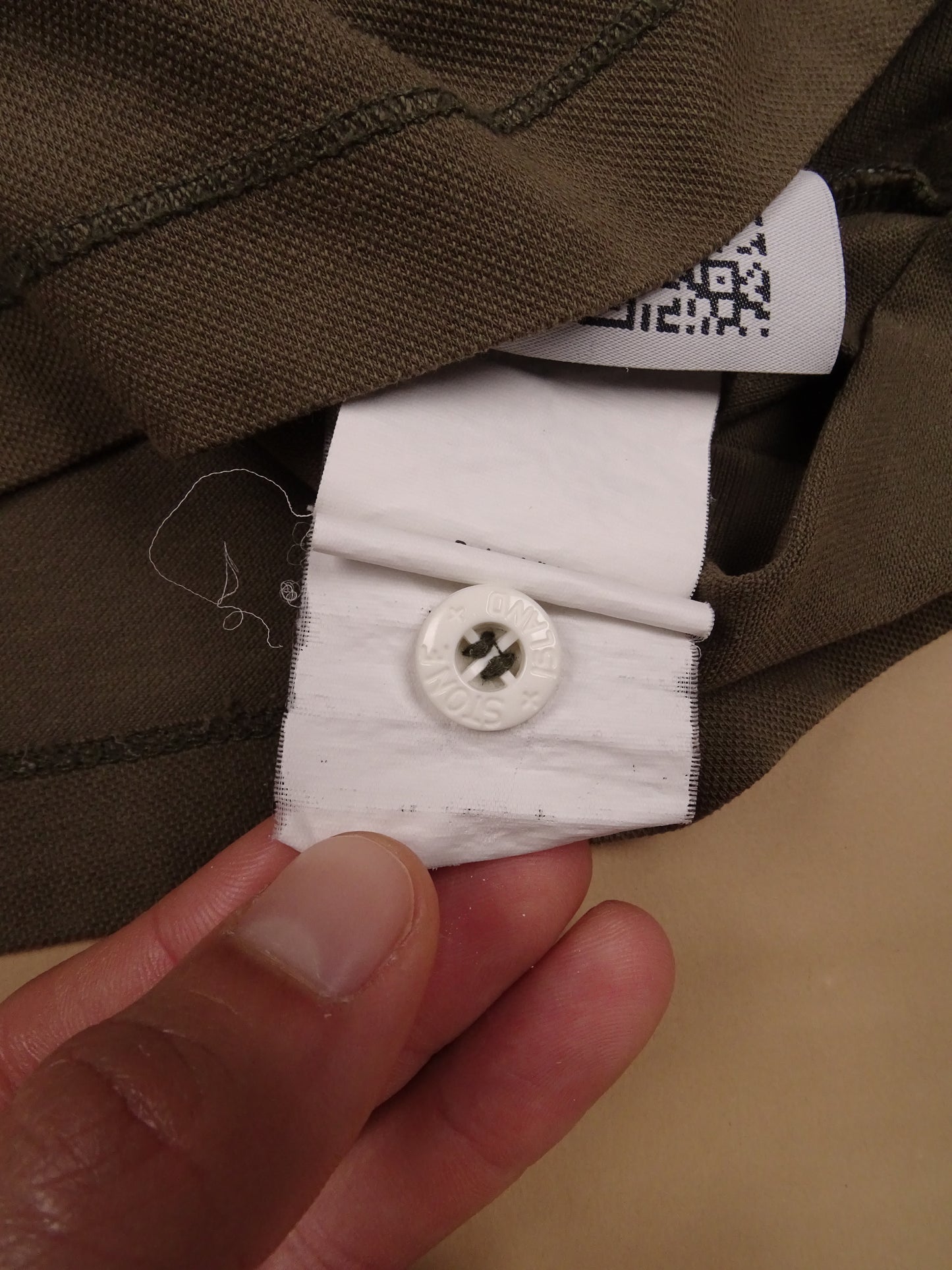 Polo Stone Island Marron M 100% Coton