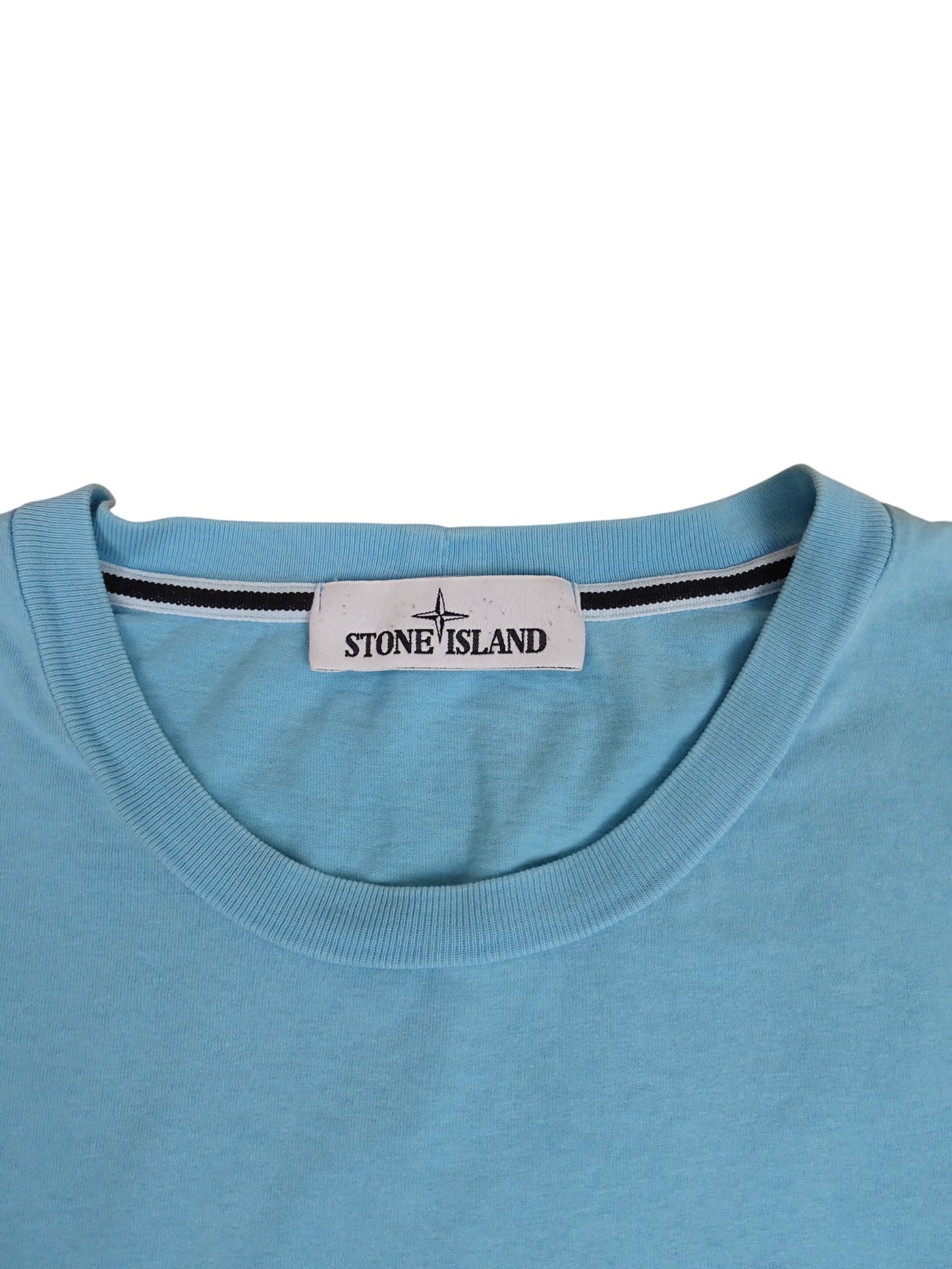 T-Shirt Stone Island Imprimé Bleu Clair XL Homme