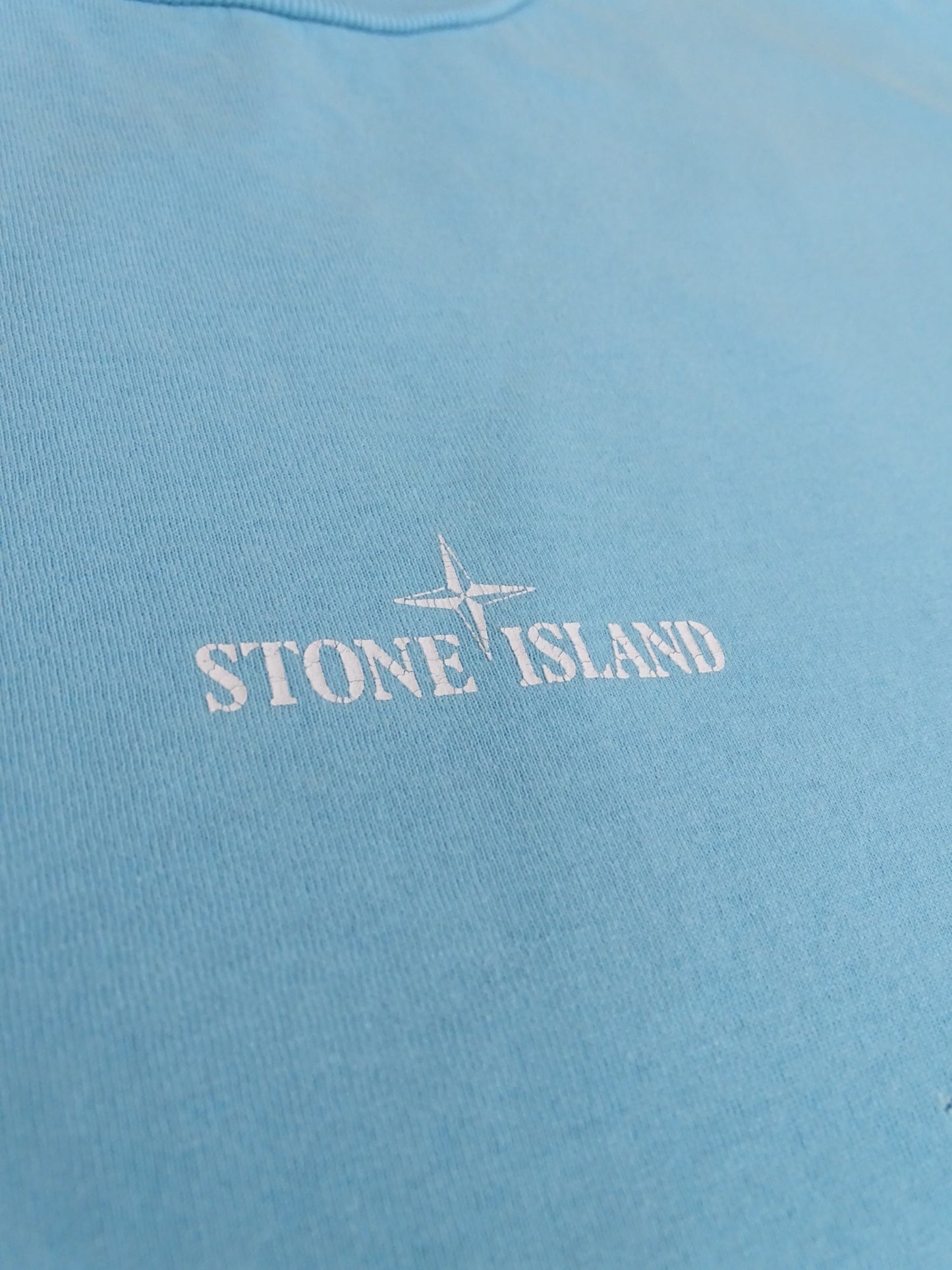 T-Shirt Stone Island Imprimé Bleu Clair XL Homme