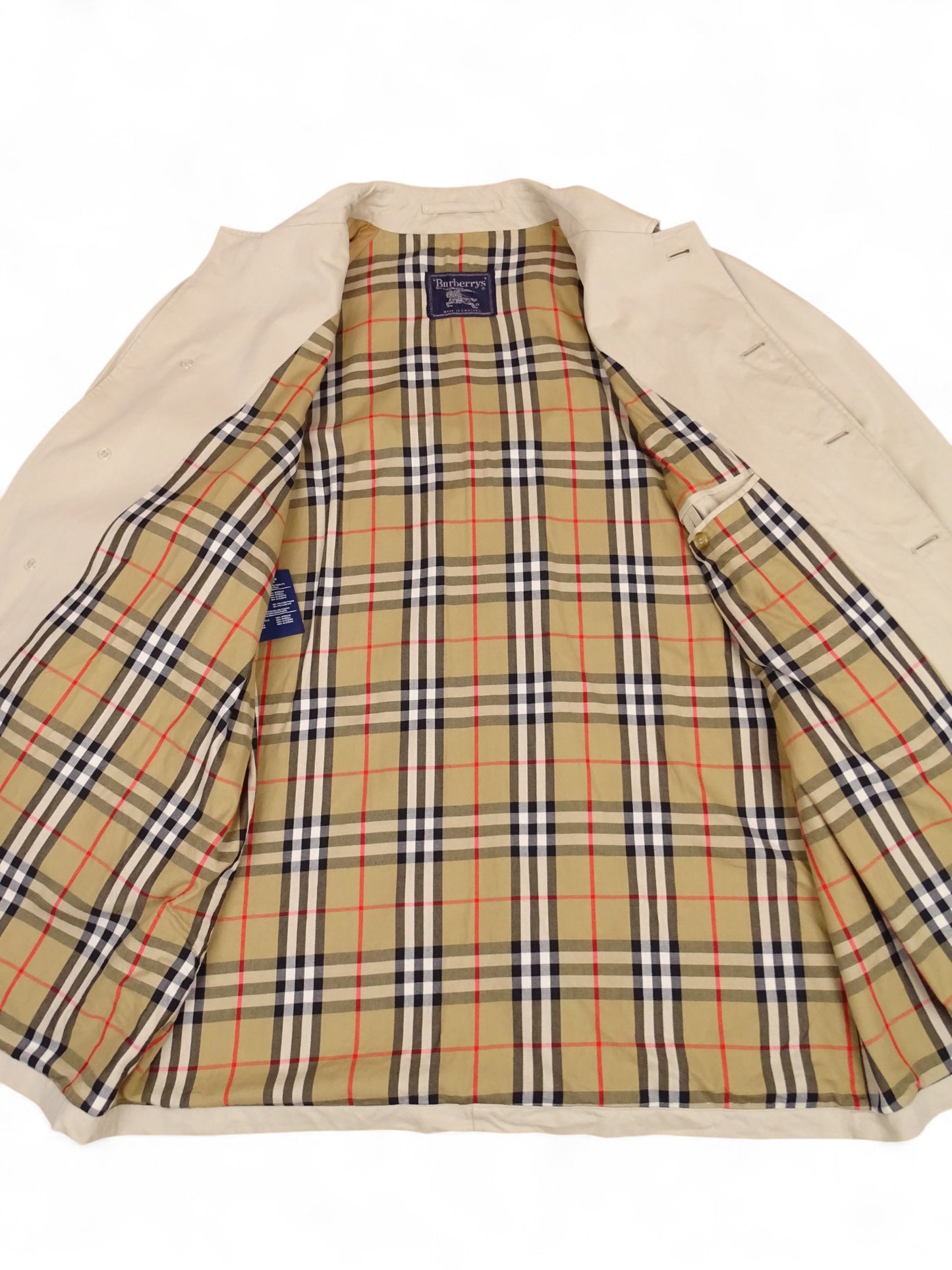 Burberry Trench Beige Vintage Années 90 L/XL Homme