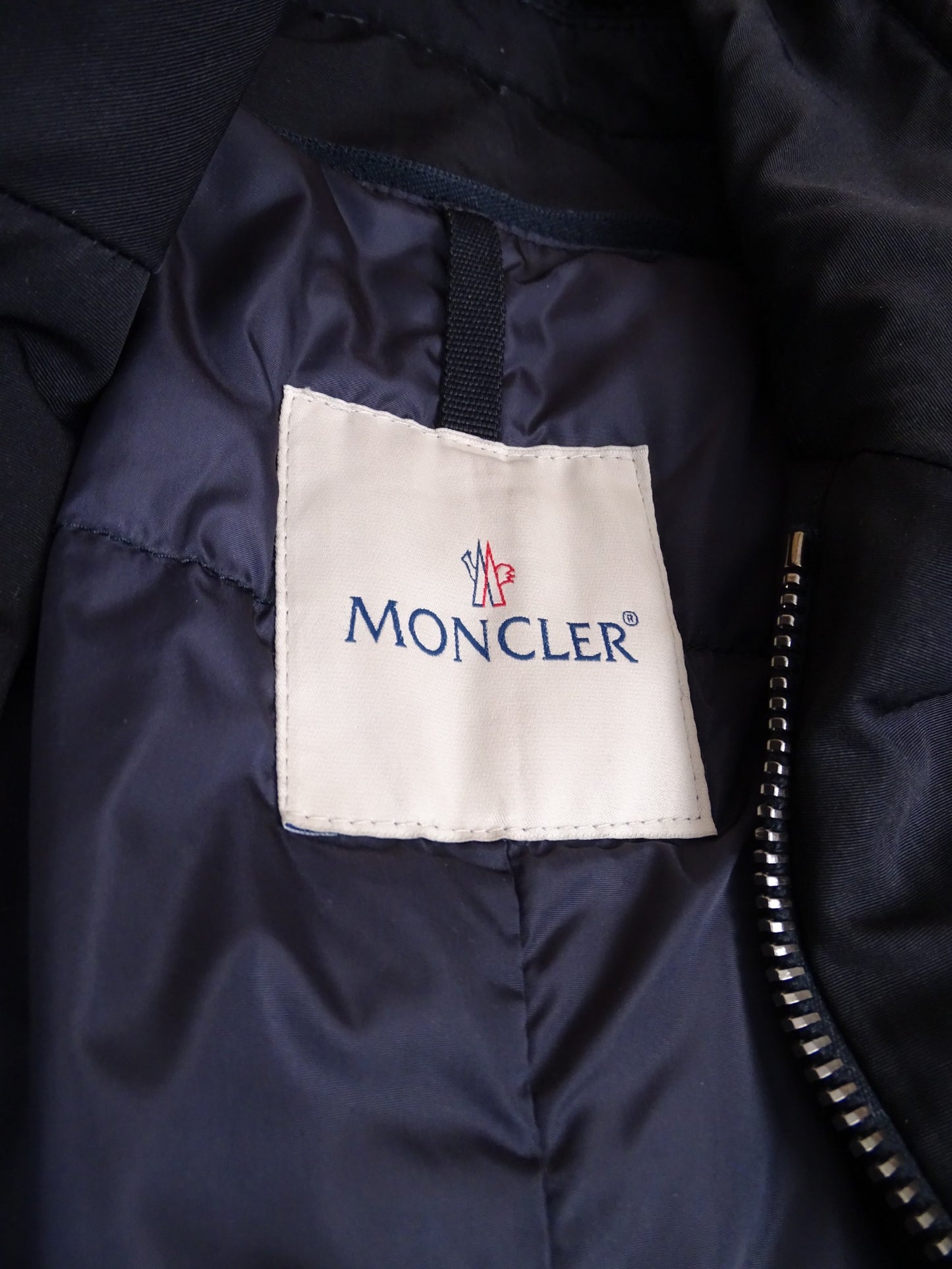 Manteau Moncler Claude Bleu Marine Matelassé XL Homme