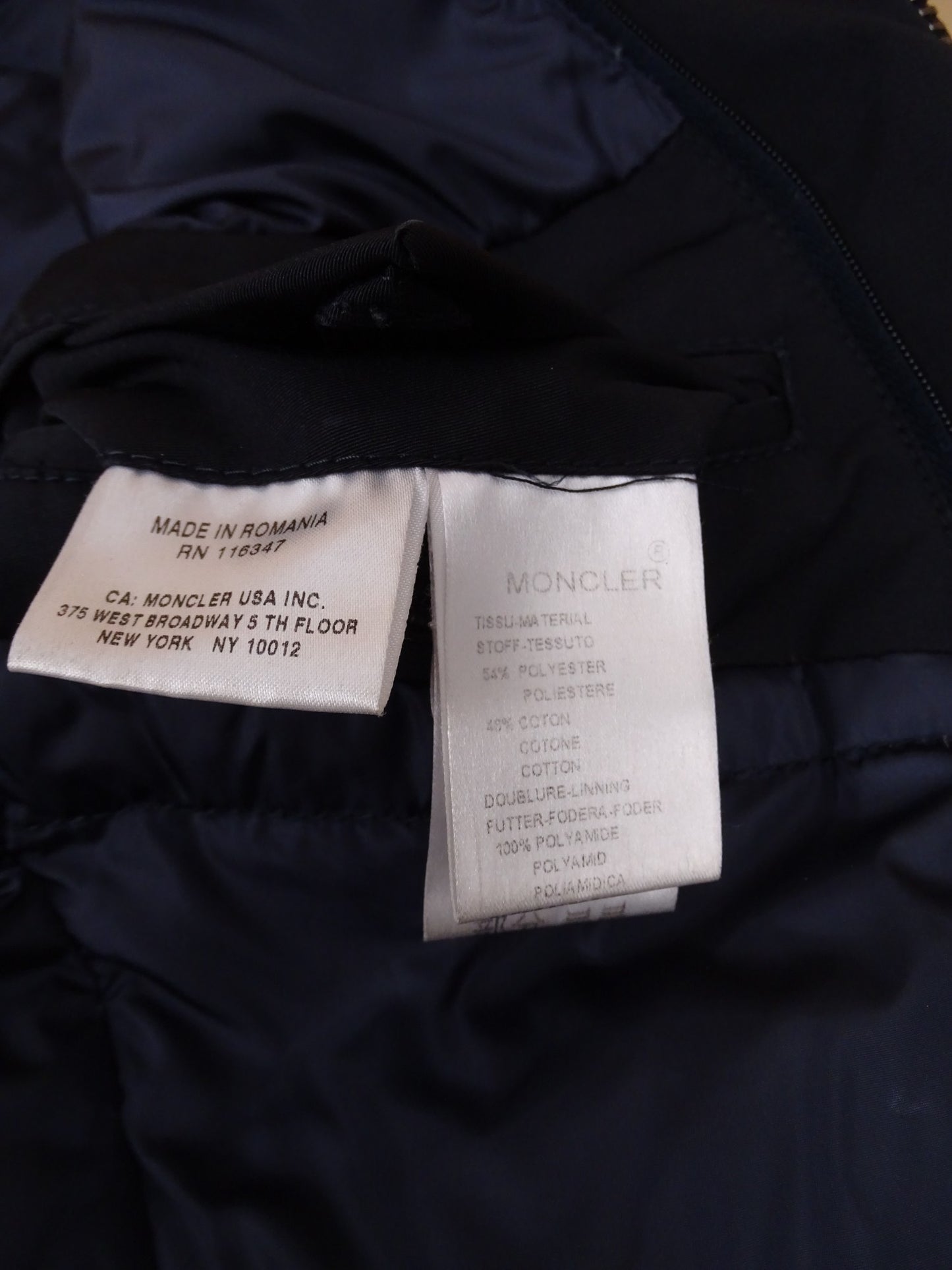 Manteau Moncler Claude Bleu Marine Matelassé XL Homme