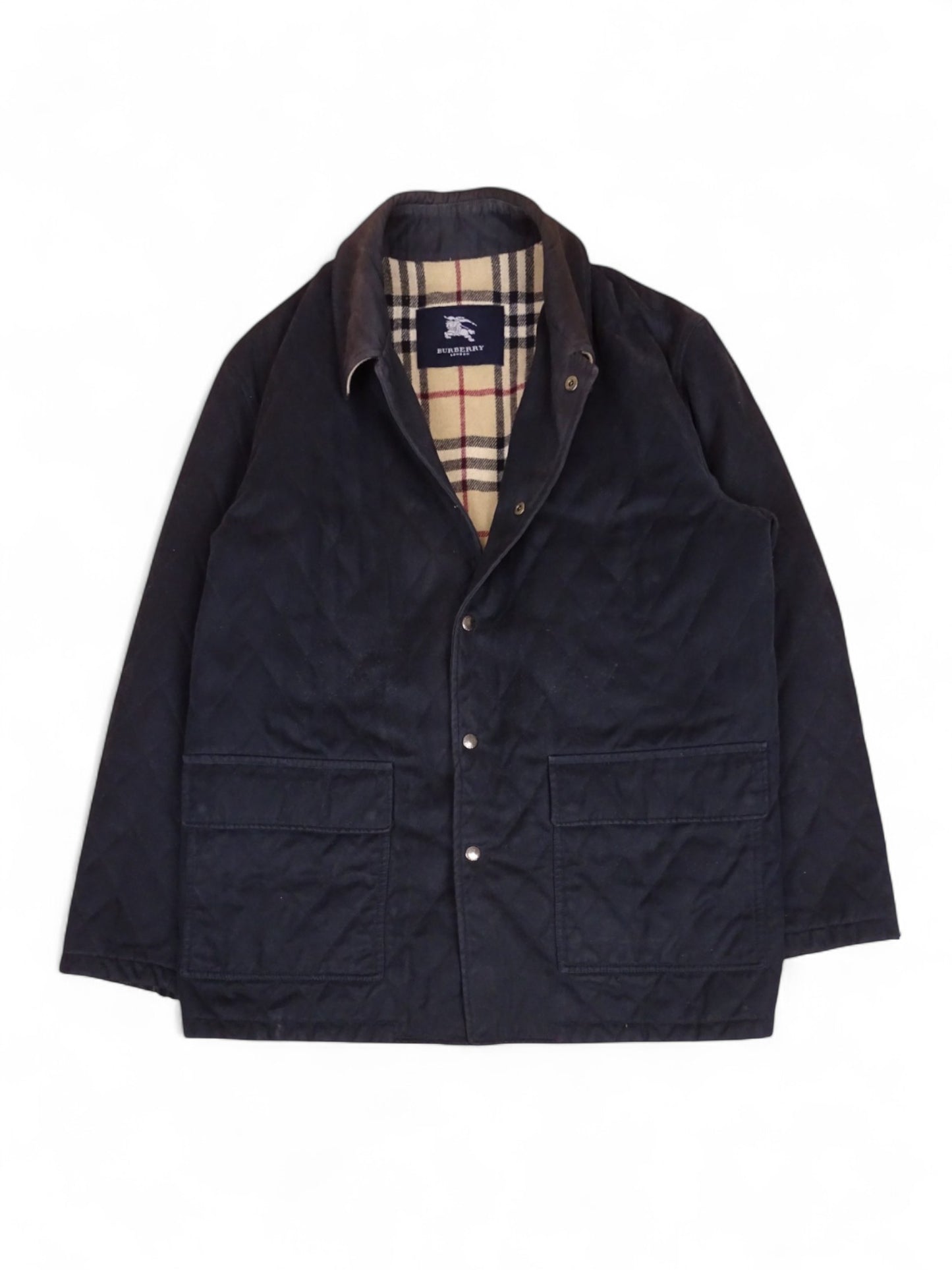 Trench Burberry Bleu Marine Tartan Intérieur L Homme