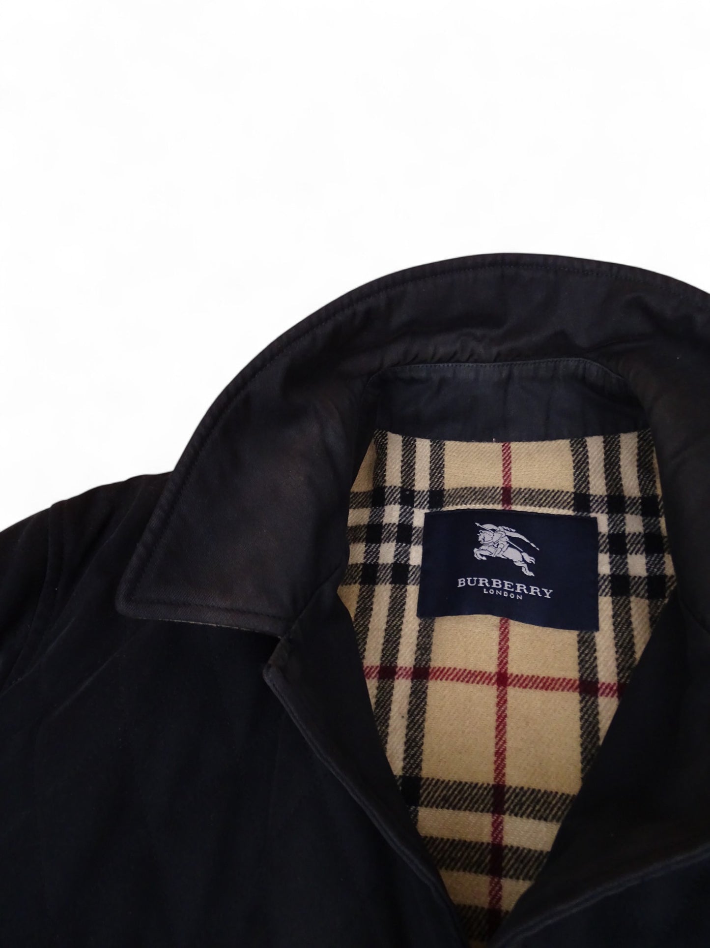 Trench Burberry Bleu Marine Tartan Intérieur L Homme