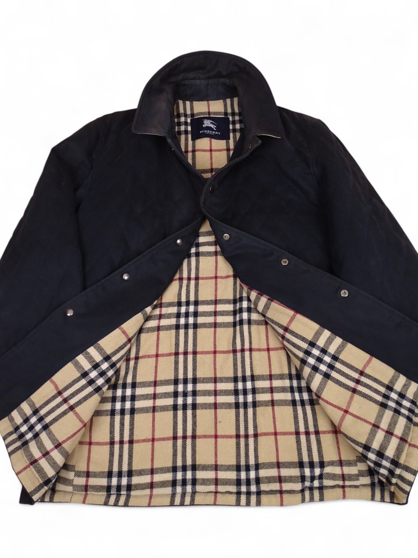 Trench Burberry Bleu Marine Tartan Intérieur L Homme