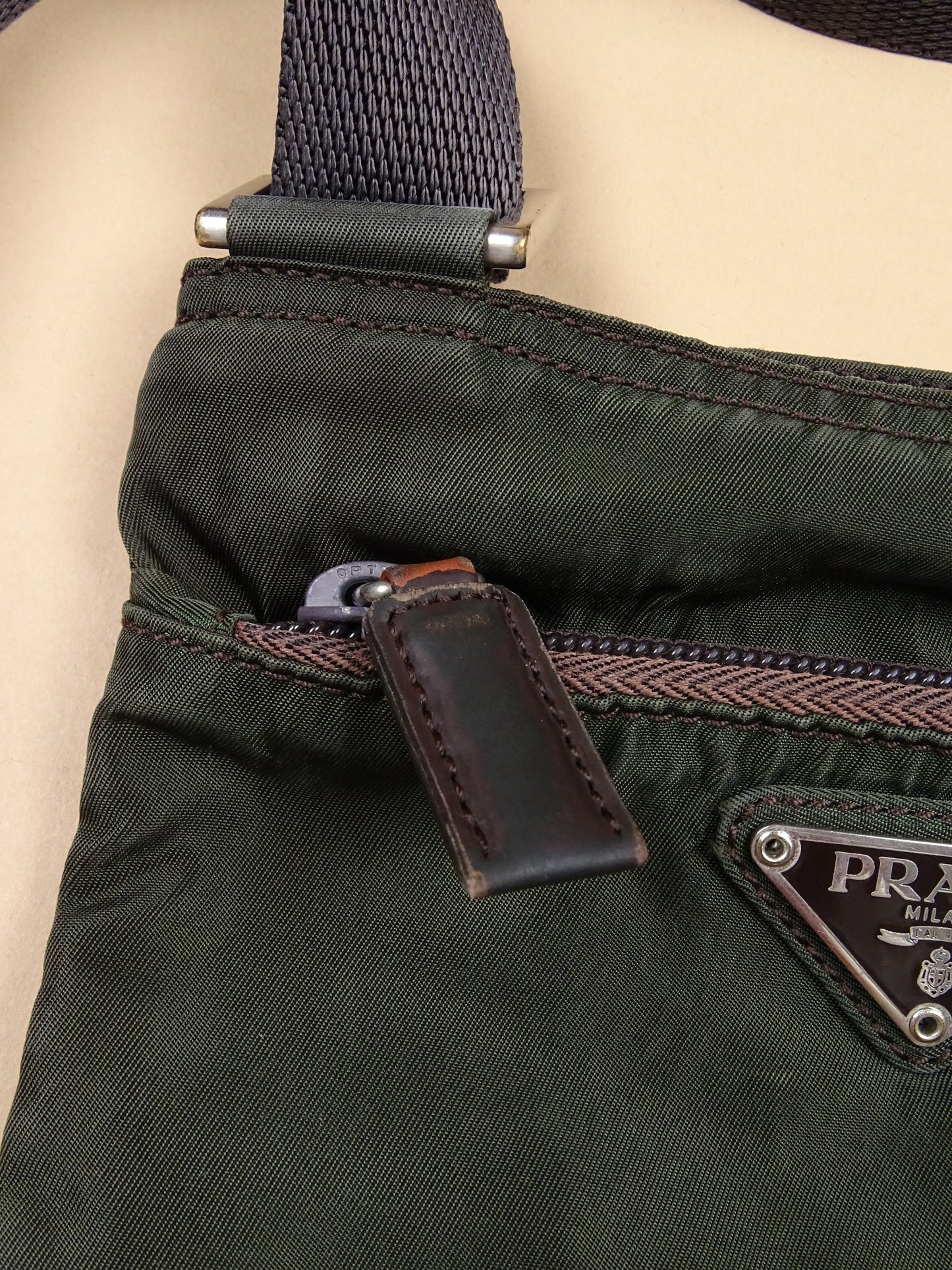 Sacoche Prada Nylon Kaki