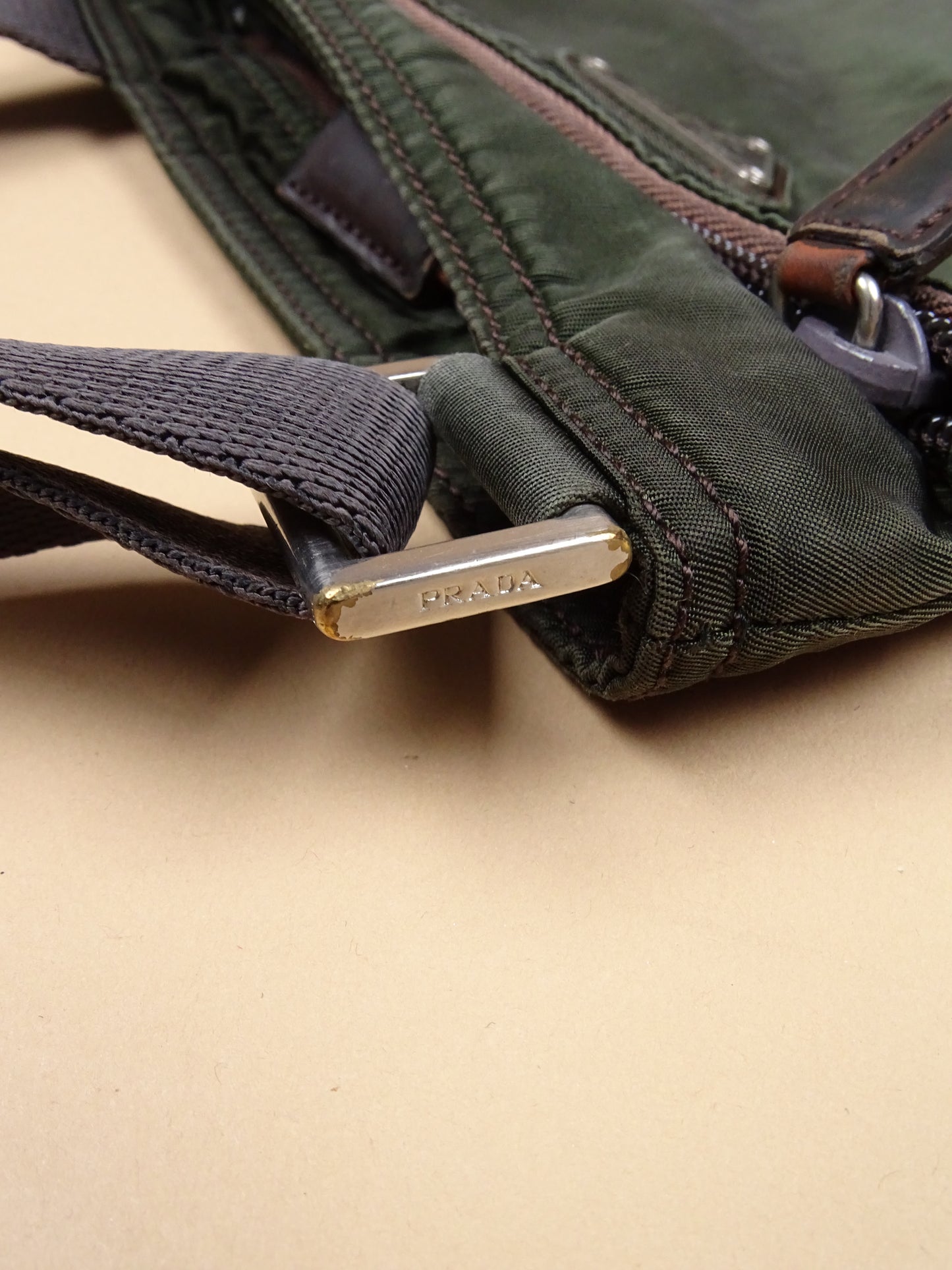 Sacoche Prada Nylon Kaki