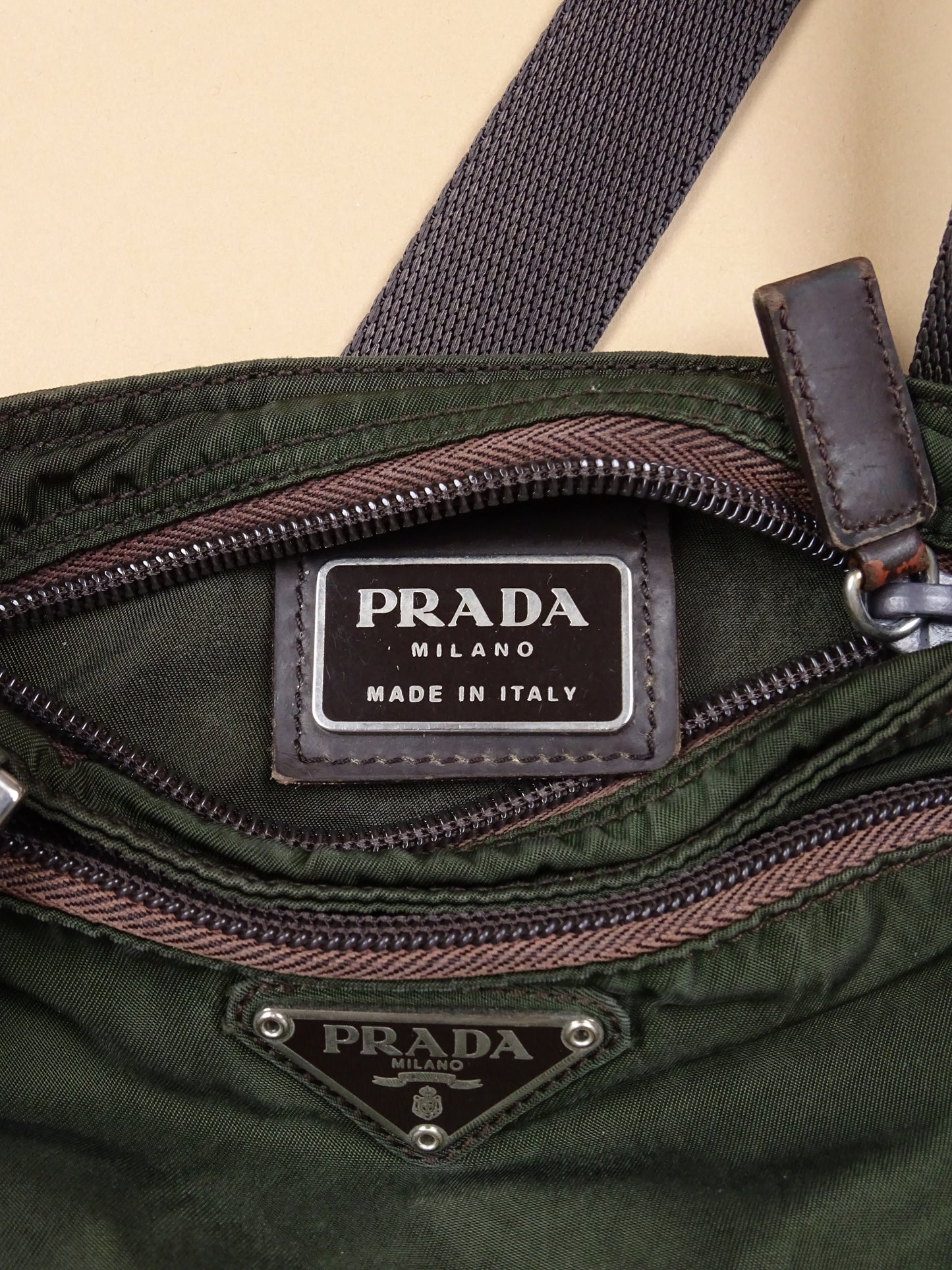 Sacoche Prada Nylon Kaki