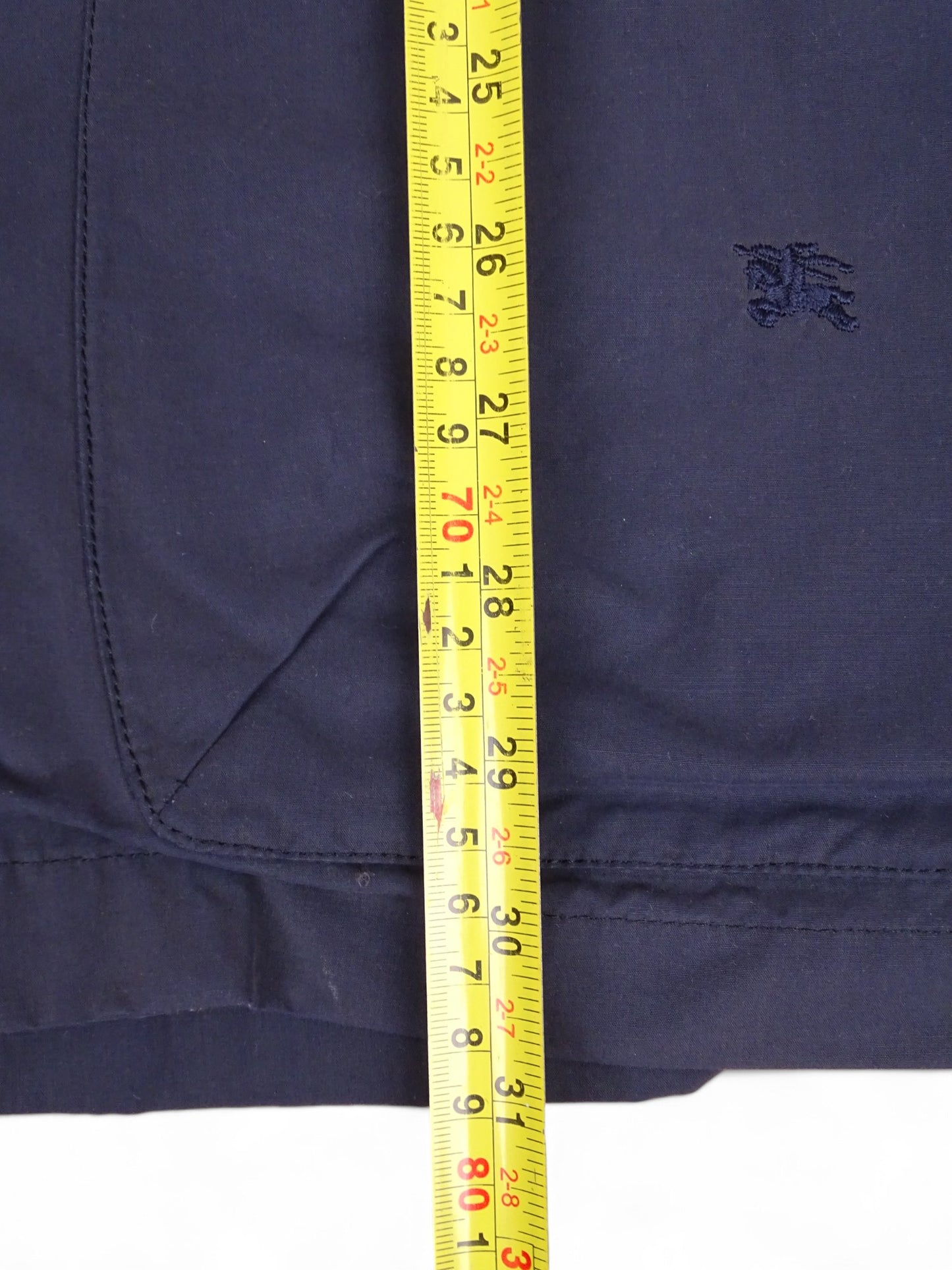 Burberry Manteau Long Bleu Marine/Beige XL Homme