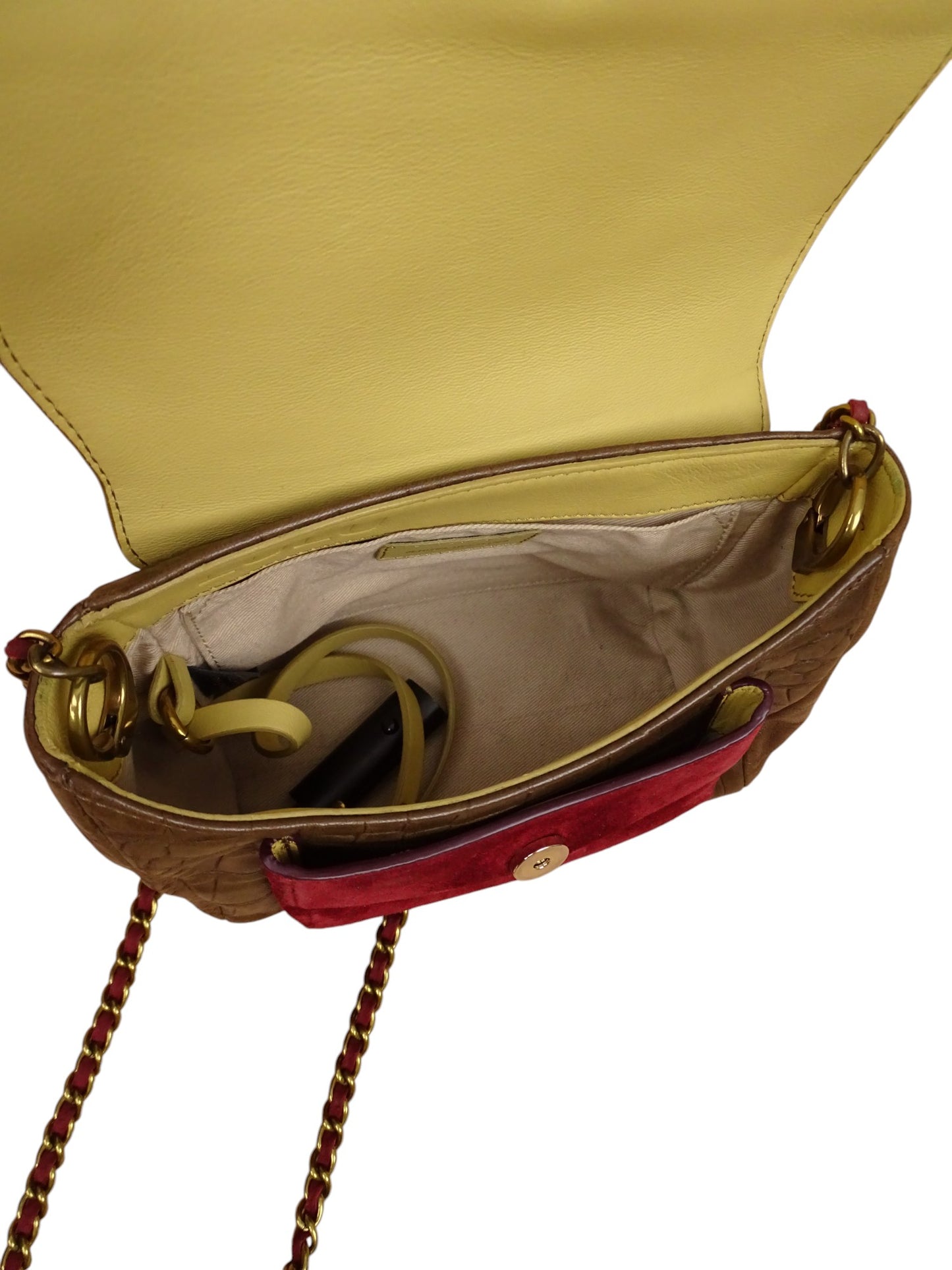 Sac Jérôme Dreyfuss Lulu S Croco Daim Marron Rose