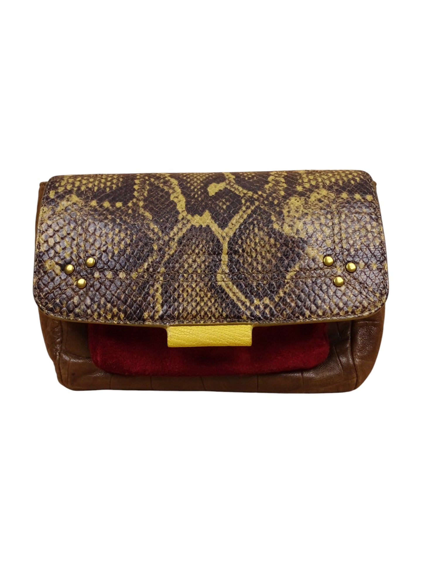Sac Jérôme Dreyfuss Lulu S Croco Daim Marron Rose