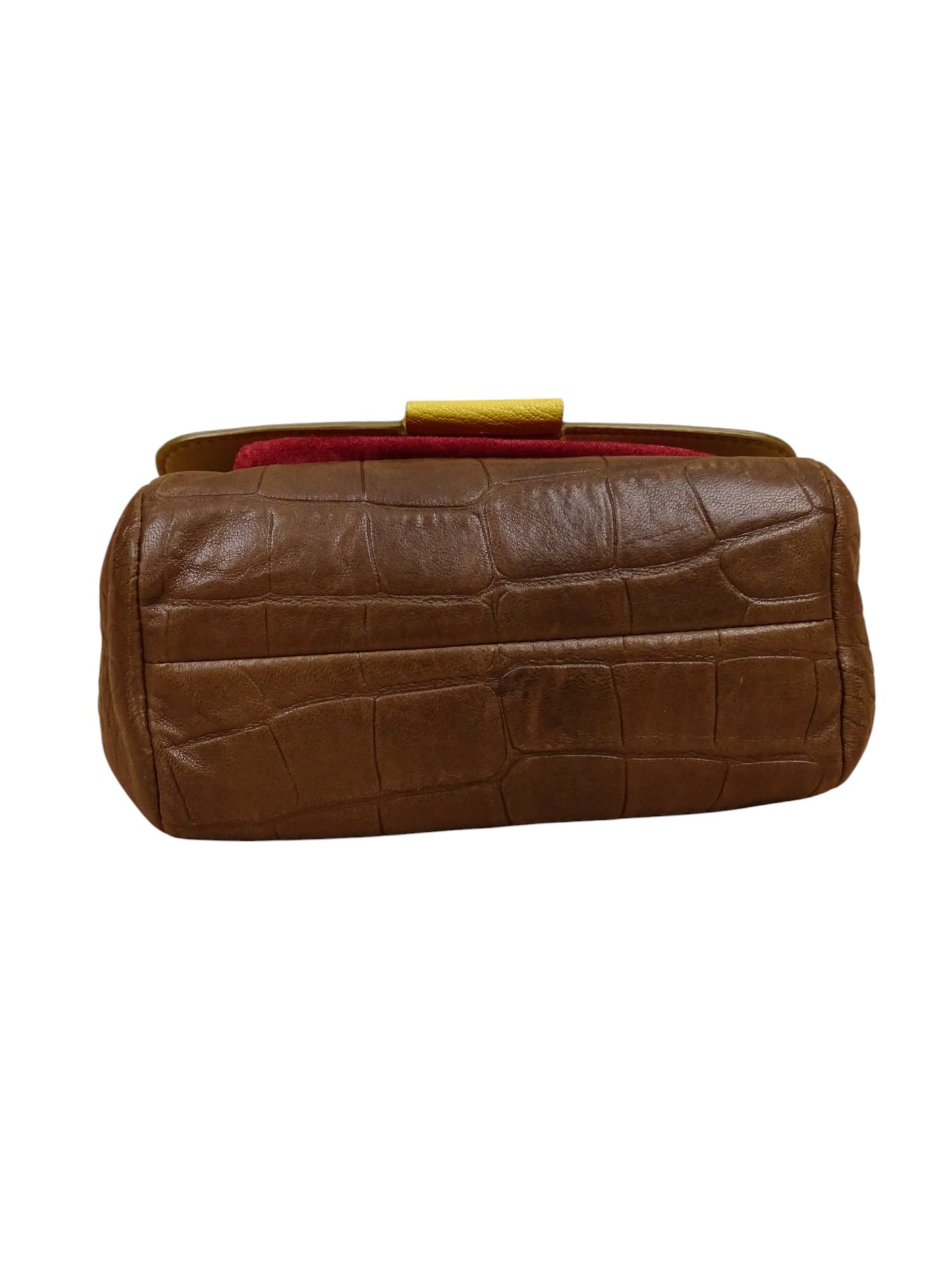 Sac Jérôme Dreyfuss Lulu S Croco Daim Marron Rose