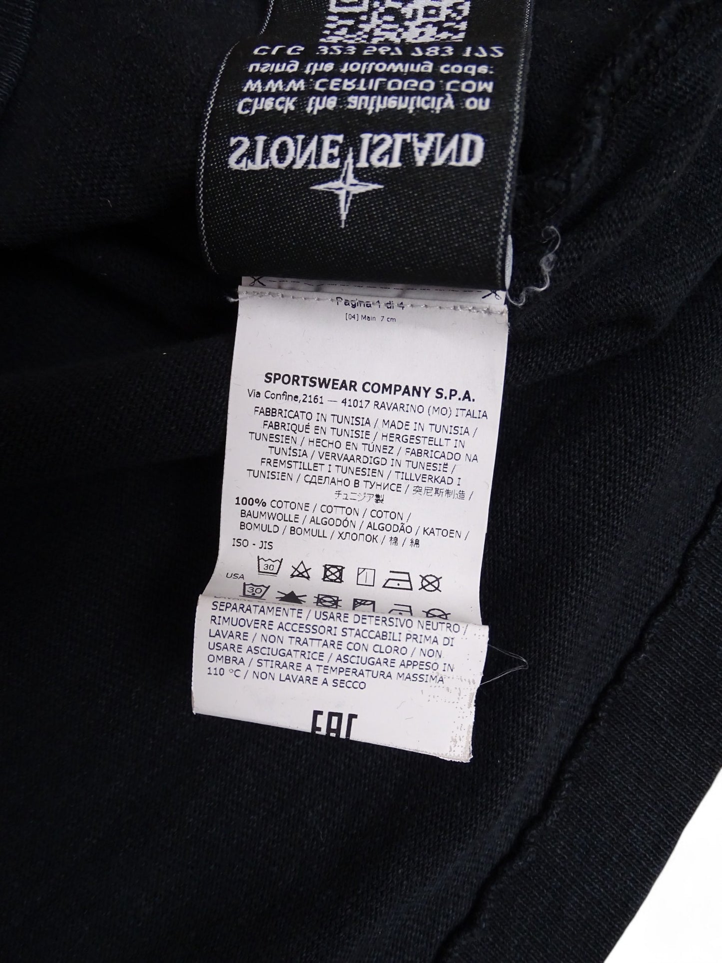Pull Stone Island Noir M Homme Coton