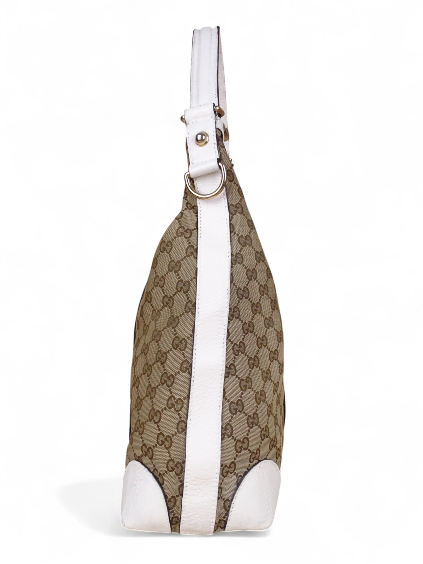 Gucci Secret Canvas Sac Medium Crocodile Toile Monogramme Web Blanc Beige