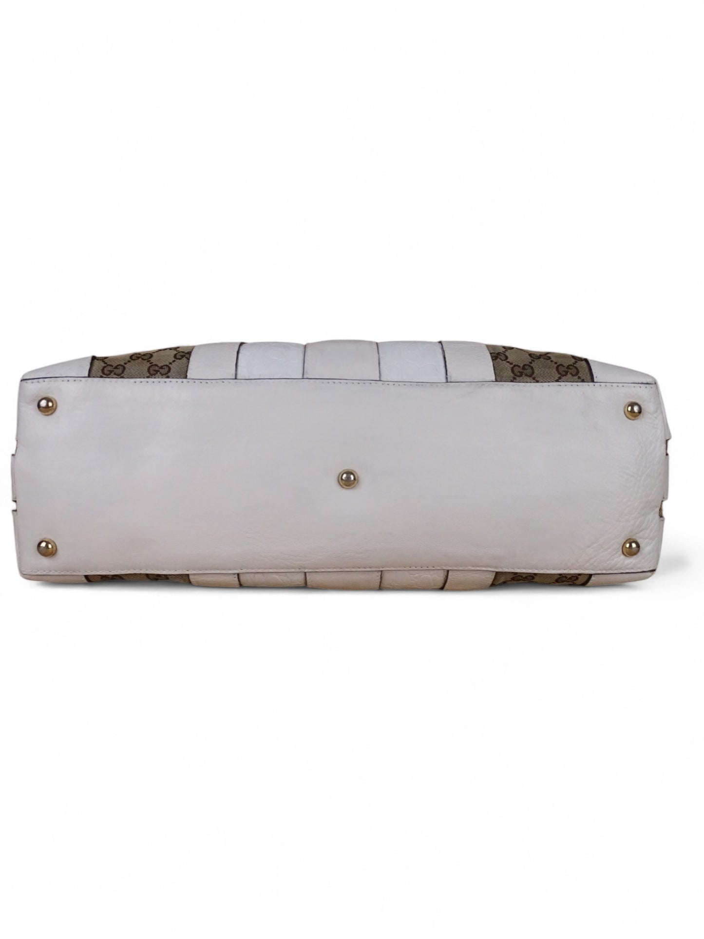 Gucci Secret Canvas Sac Medium Crocodile Toile Monogramme Web Blanc Beige
