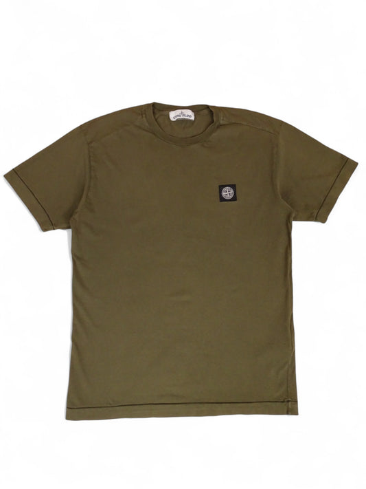 Stone Island T-shirt Kaki Logo M Homme