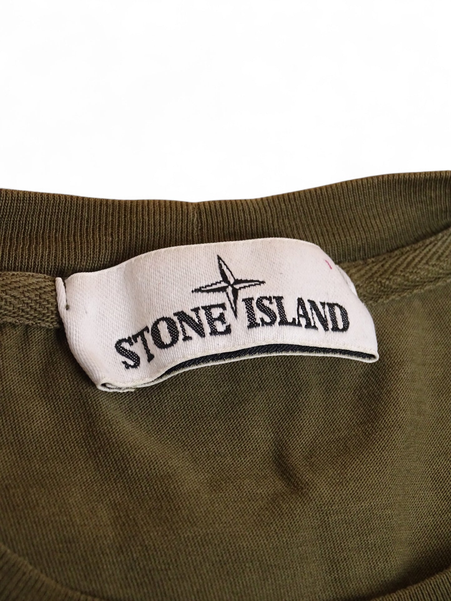 Stone Island T-shirt Kaki Logo M Homme