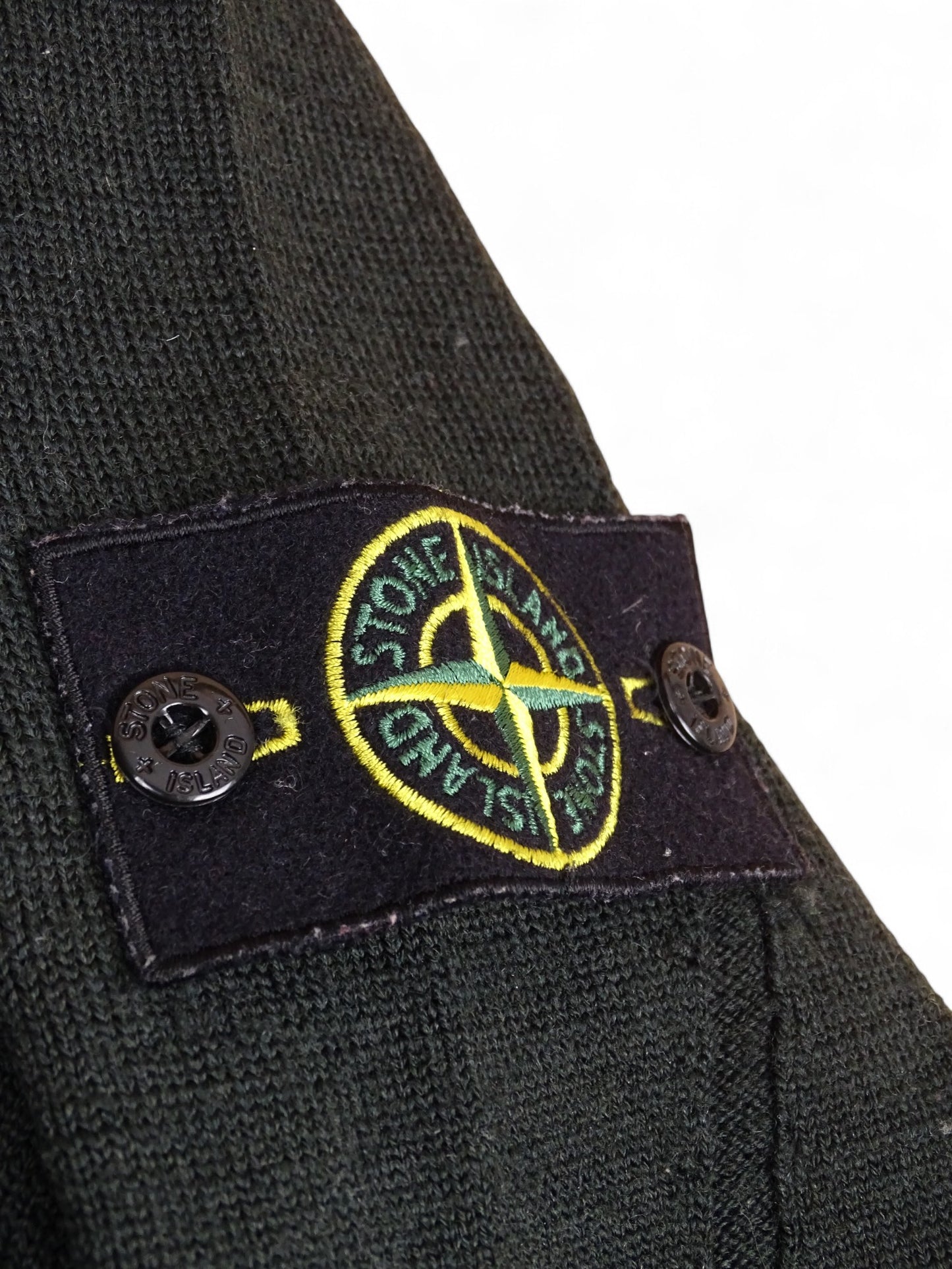Stone Island L 100% Laine Pull Capuche Half Noir
