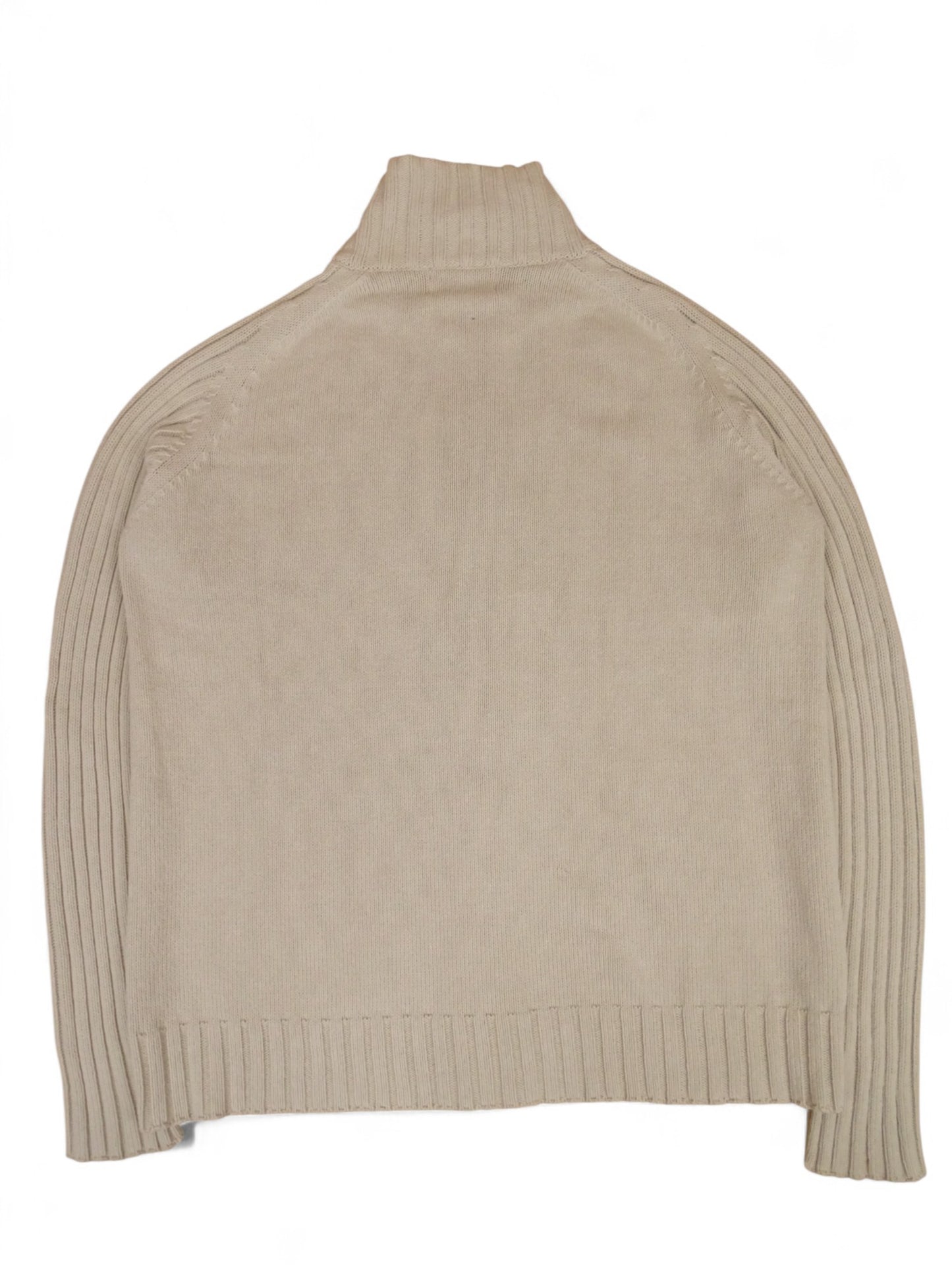 Burberry Sweat Zippé Coton Beige XL