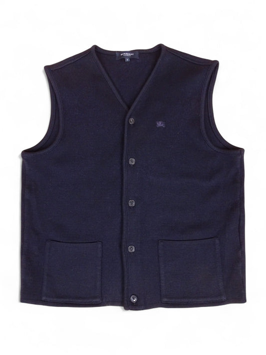 Burberry Cardigan Laine Bleu Marine S/M