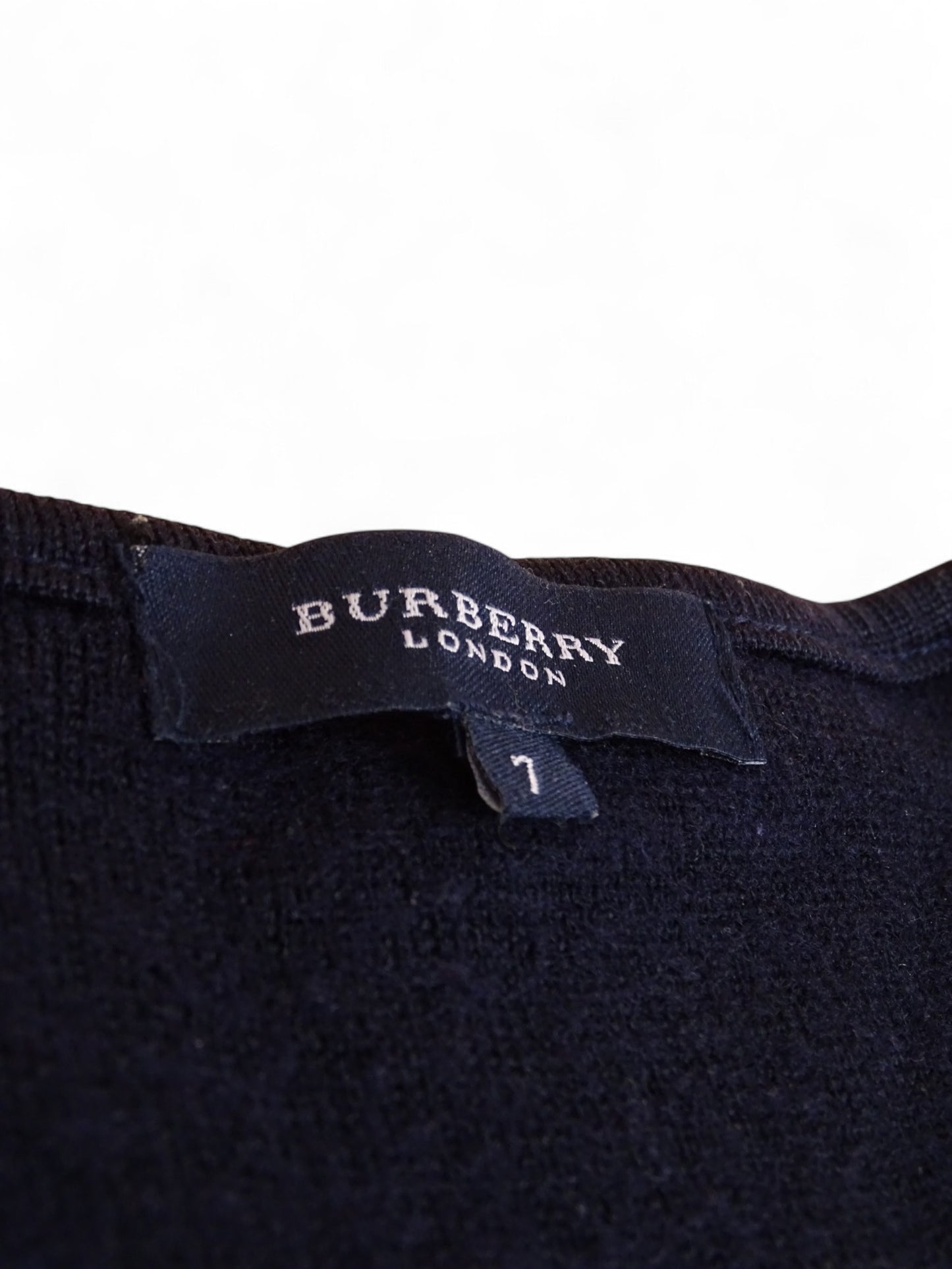 Burberry Cardigan Laine Bleu Marine S/M