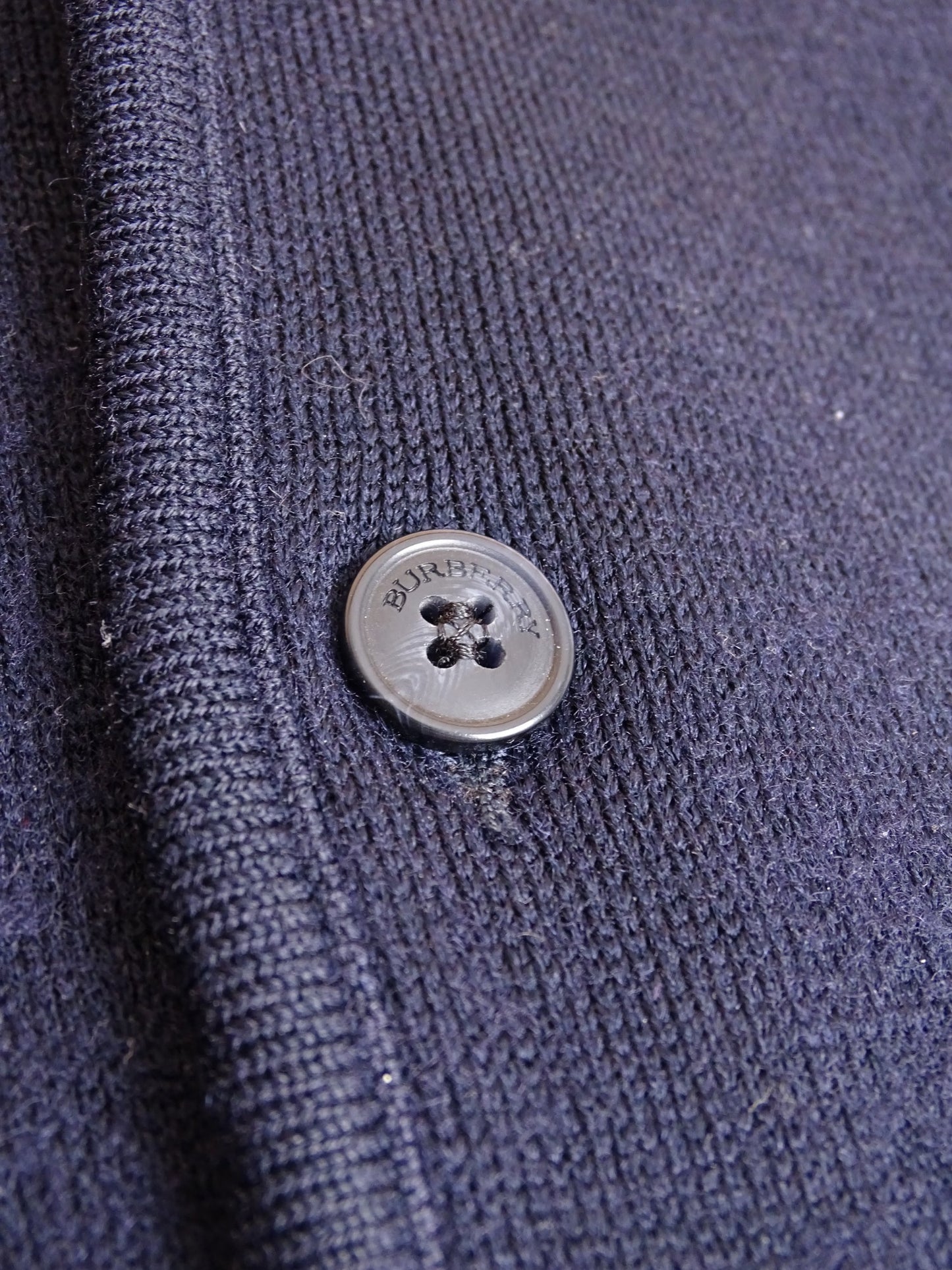Burberry Cardigan Laine Bleu Marine S/M