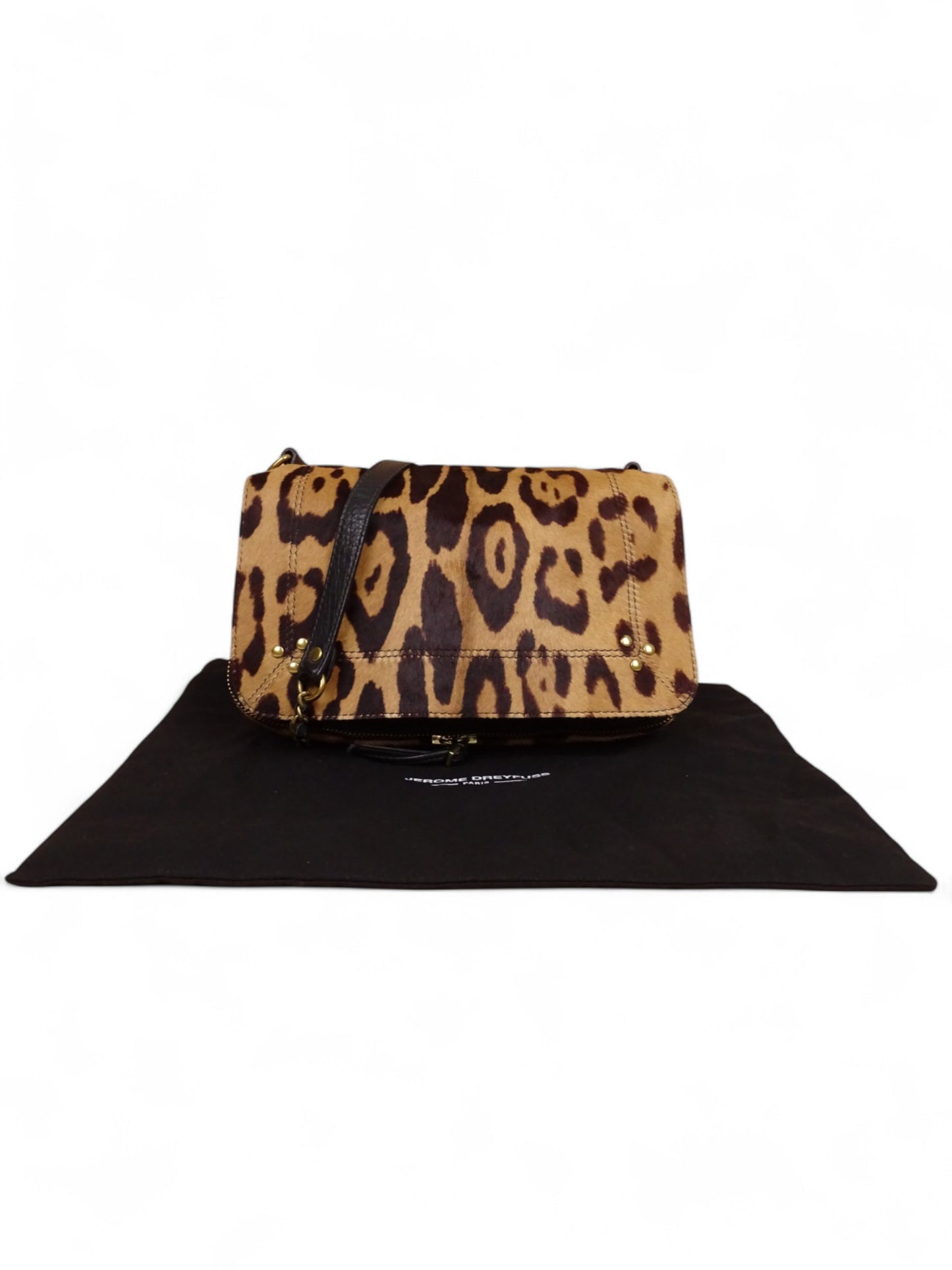 Jérôme Dreyfuss Sac Bobi S Léopard Cuir de Veau Façon Poulain Pony Hair