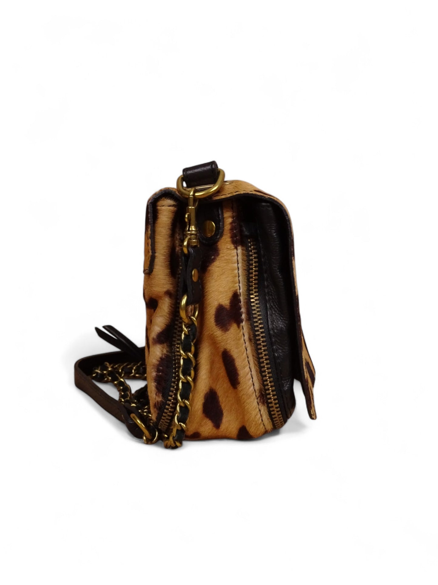 Jérôme Dreyfuss Sac Bobi S Léopard Cuir de Veau Façon Poulain Pony Hair