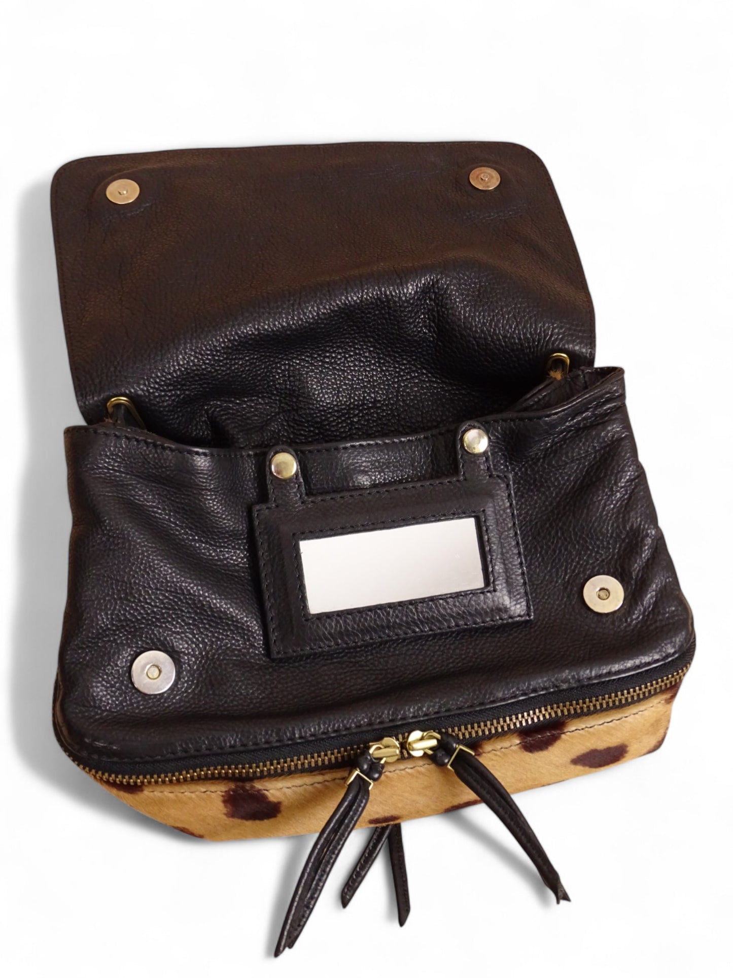 Jérôme Dreyfuss Sac Bobi S Léopard Cuir de Veau Façon Poulain Pony Hair