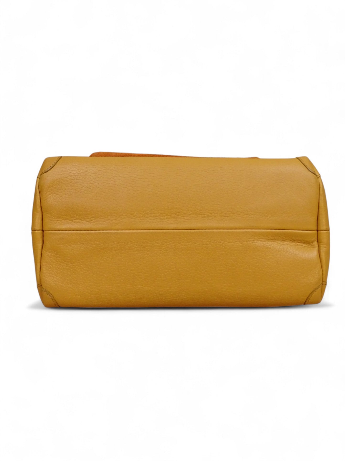 Sac Jérôme Dreyfuss Lulu M Jaune Terra cota Cuir Daim