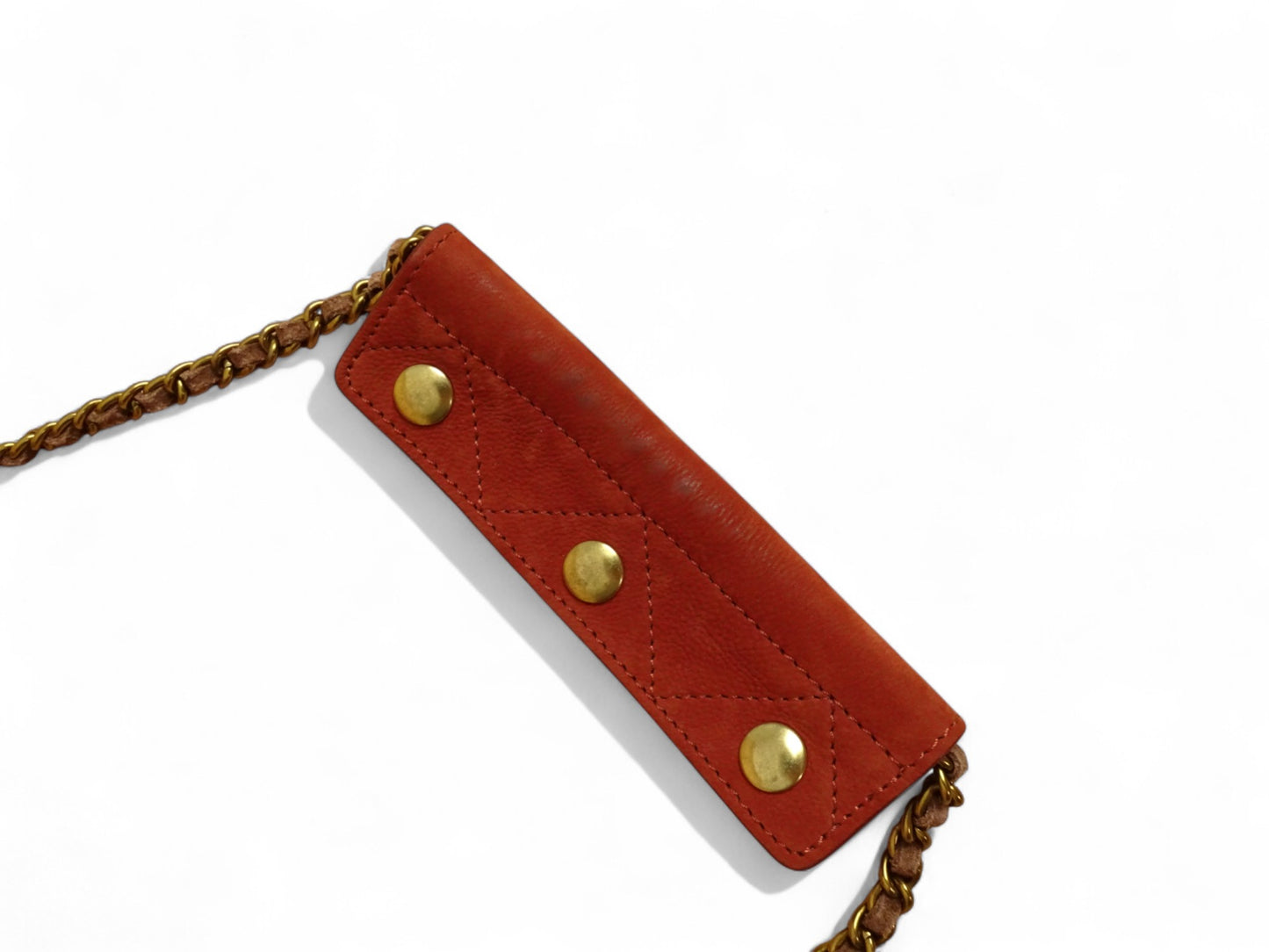 Sac Jérôme Dreyfuss Lulu M Jaune Terra cota Cuir Daim