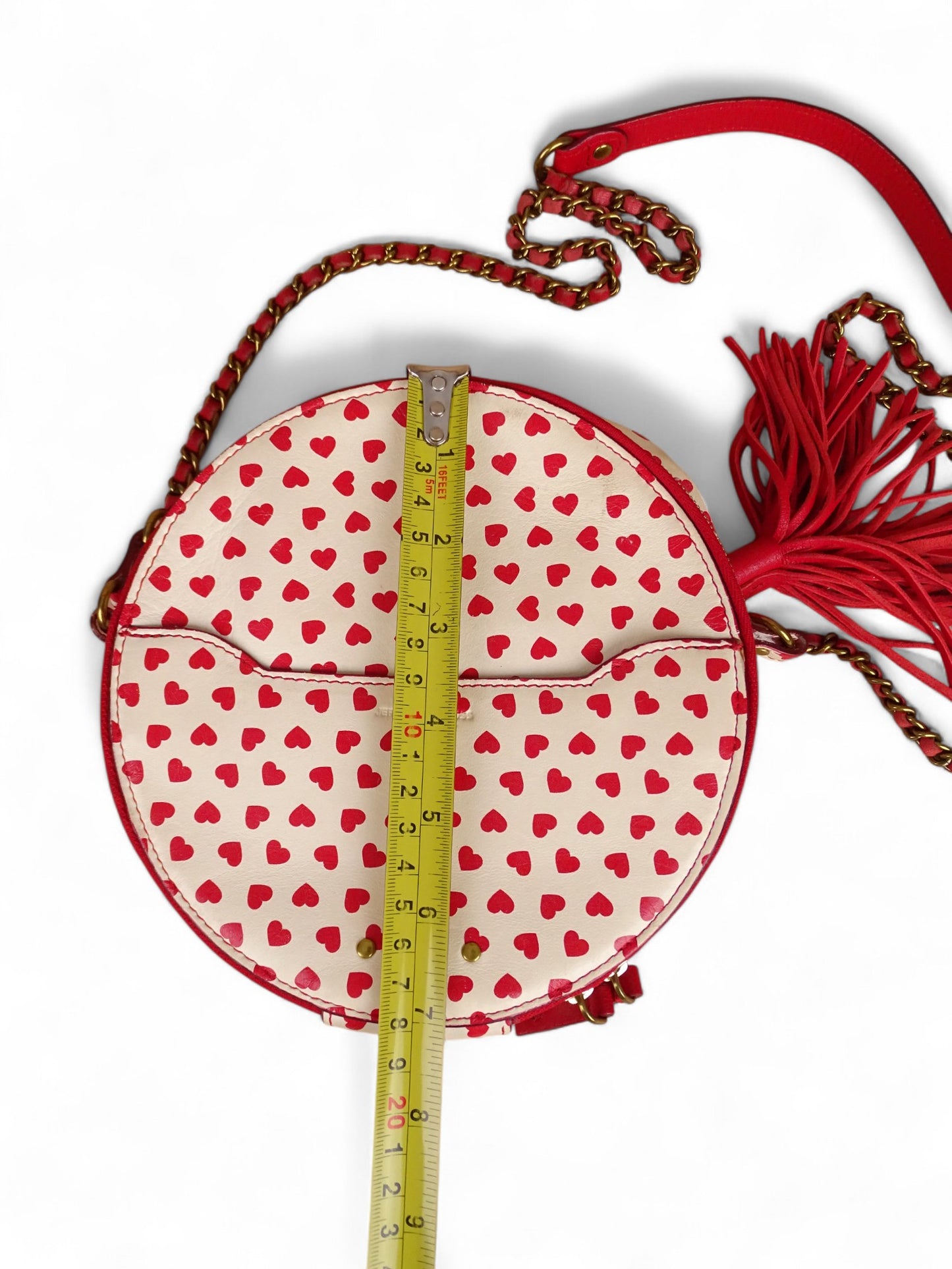 Jérôme Dreyfuss Sac "Remi" Cœur Blanc/Rouge