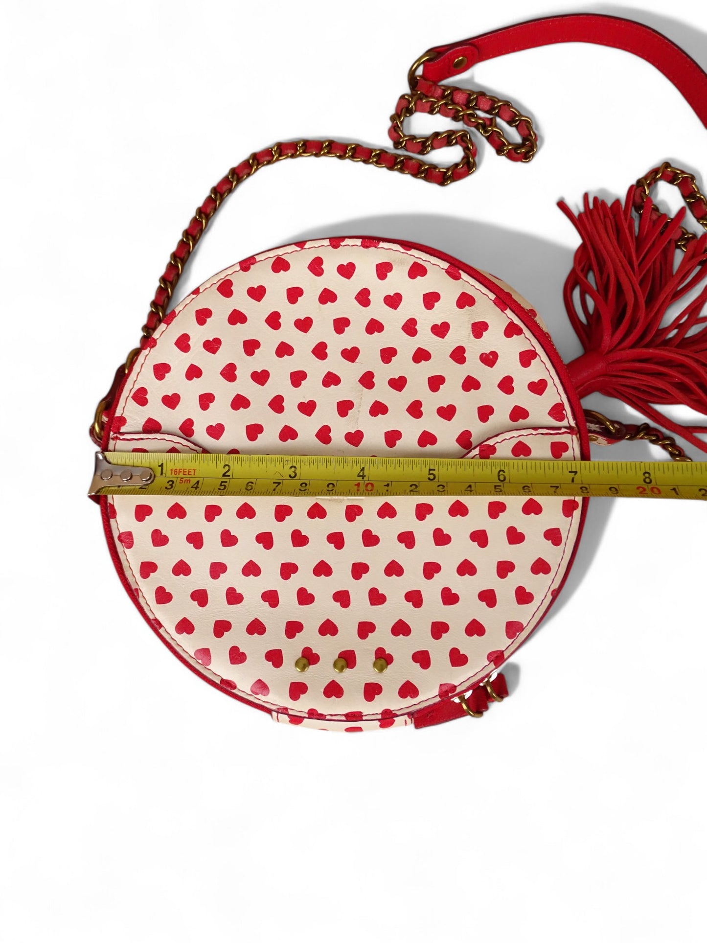 Jérôme Dreyfuss Sac "Remi" Cœur Blanc/Rouge