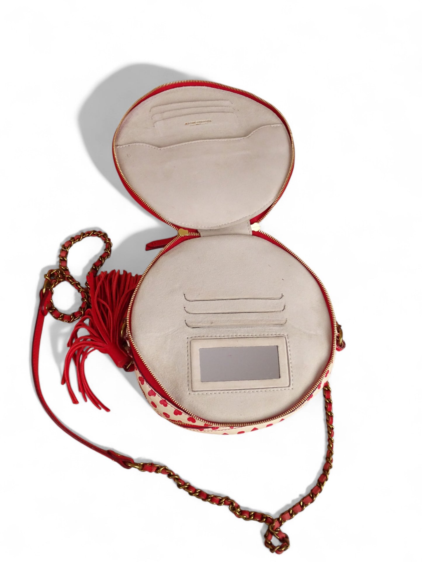 Jérôme Dreyfuss Sac "Remi" Cœur Blanc/Rouge