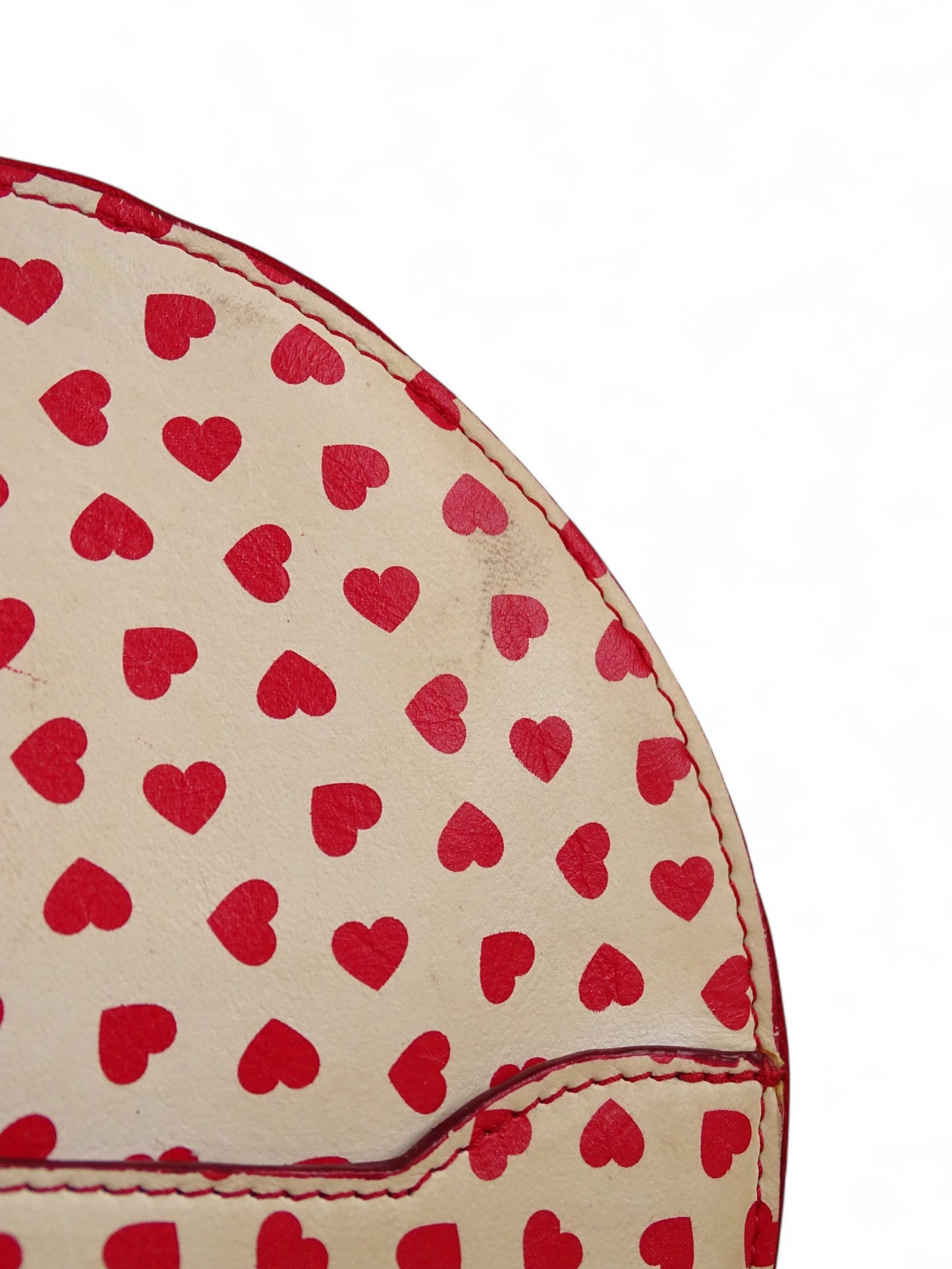 Jérôme Dreyfuss Sac "Remi" Cœur Blanc/Rouge