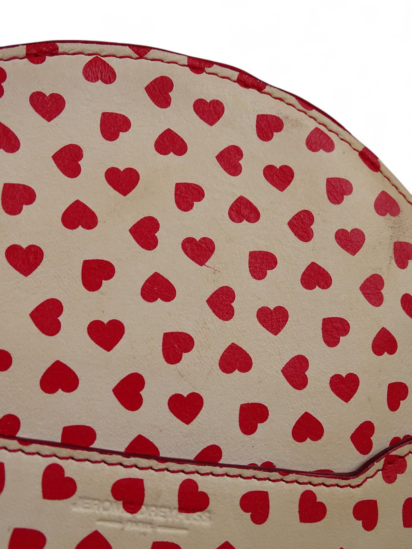 Jérôme Dreyfuss Sac "Remi" Cœur Blanc/Rouge