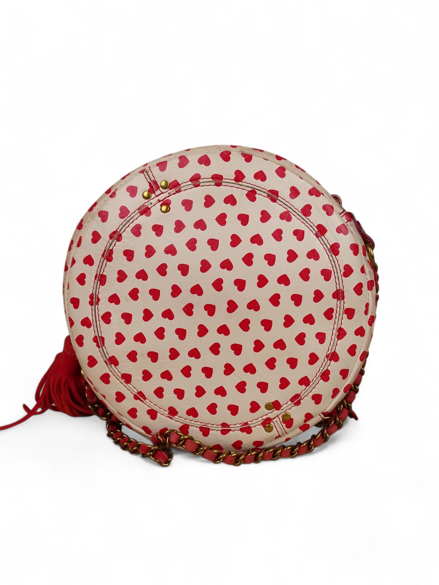 Jérôme Dreyfuss Sac "Remi" Cœur Blanc/Rouge