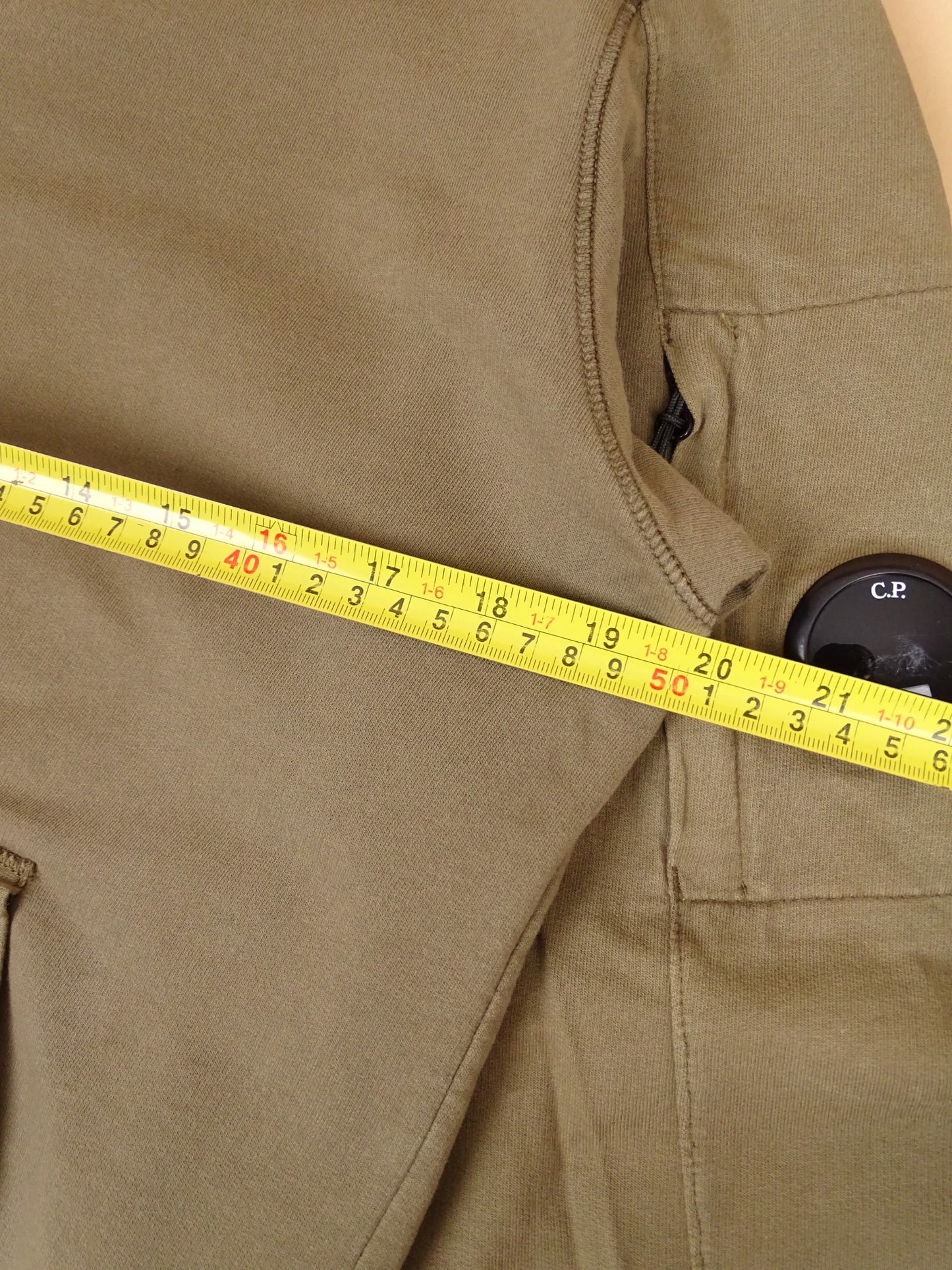 C.P. Company Sweat Zippé Capuche Kaki S