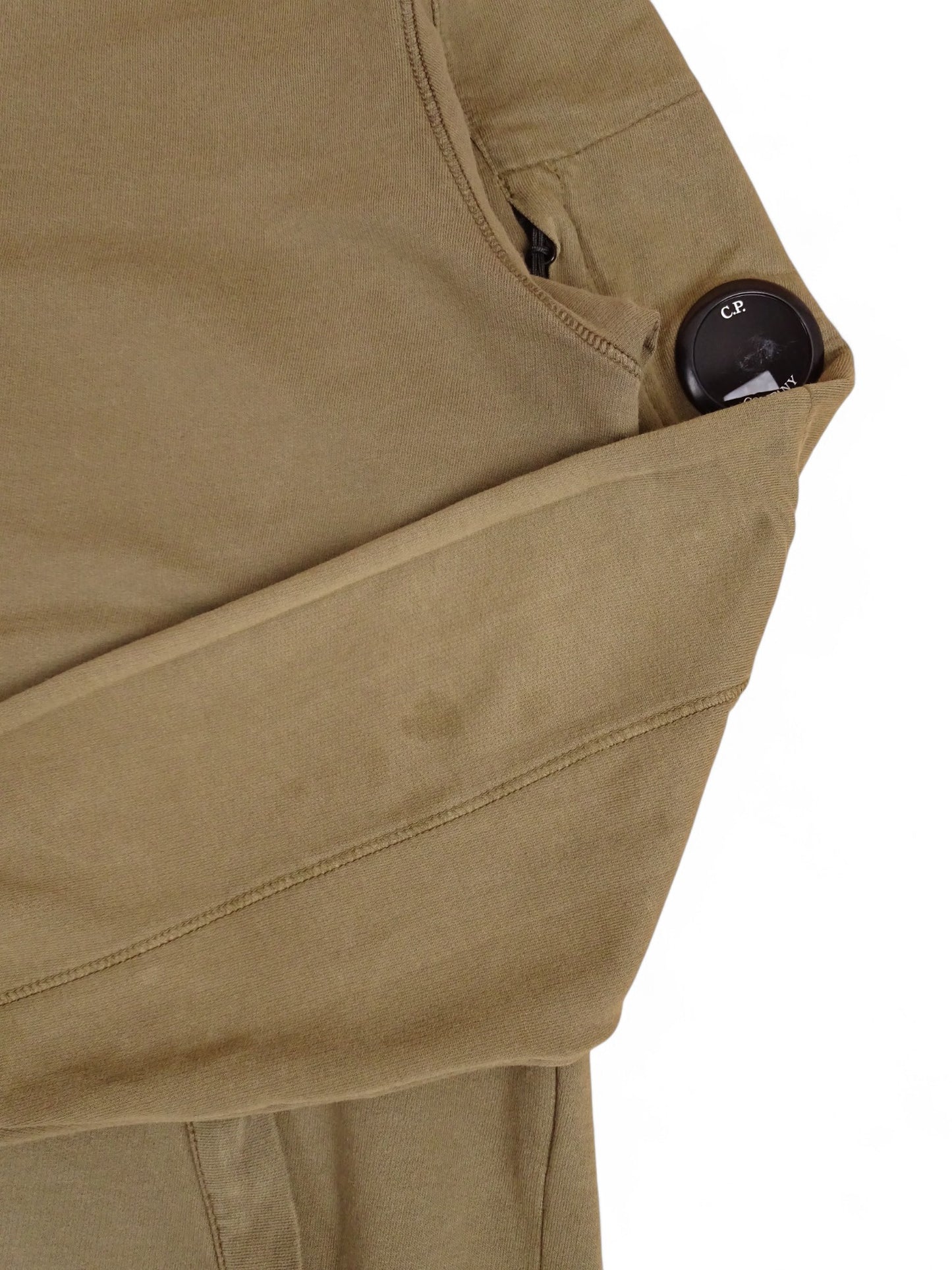 C.P. Company Sweat Zippé Capuche Kaki S