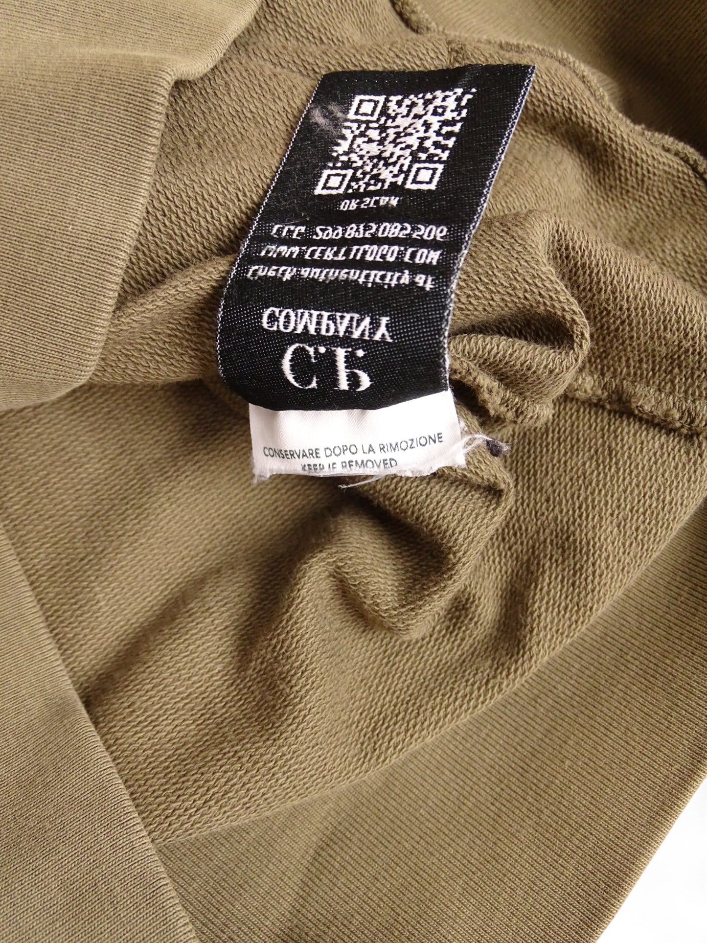 C.P. Company Sweat Zippé Capuche Kaki S