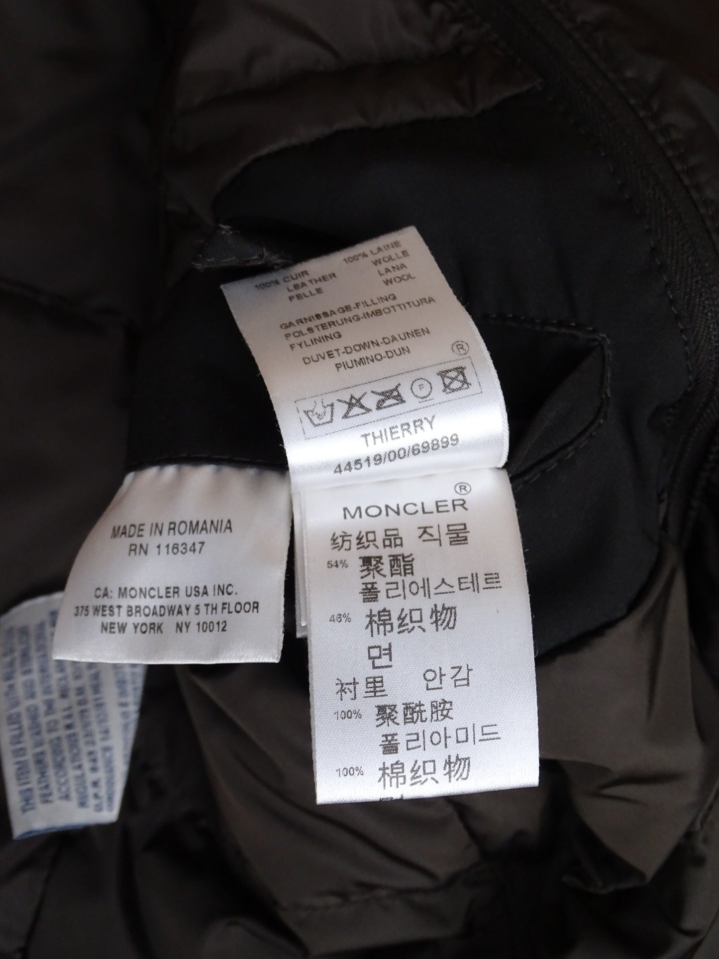 Moncler Manteau Trench Long Matelassé Noir XXL Homme