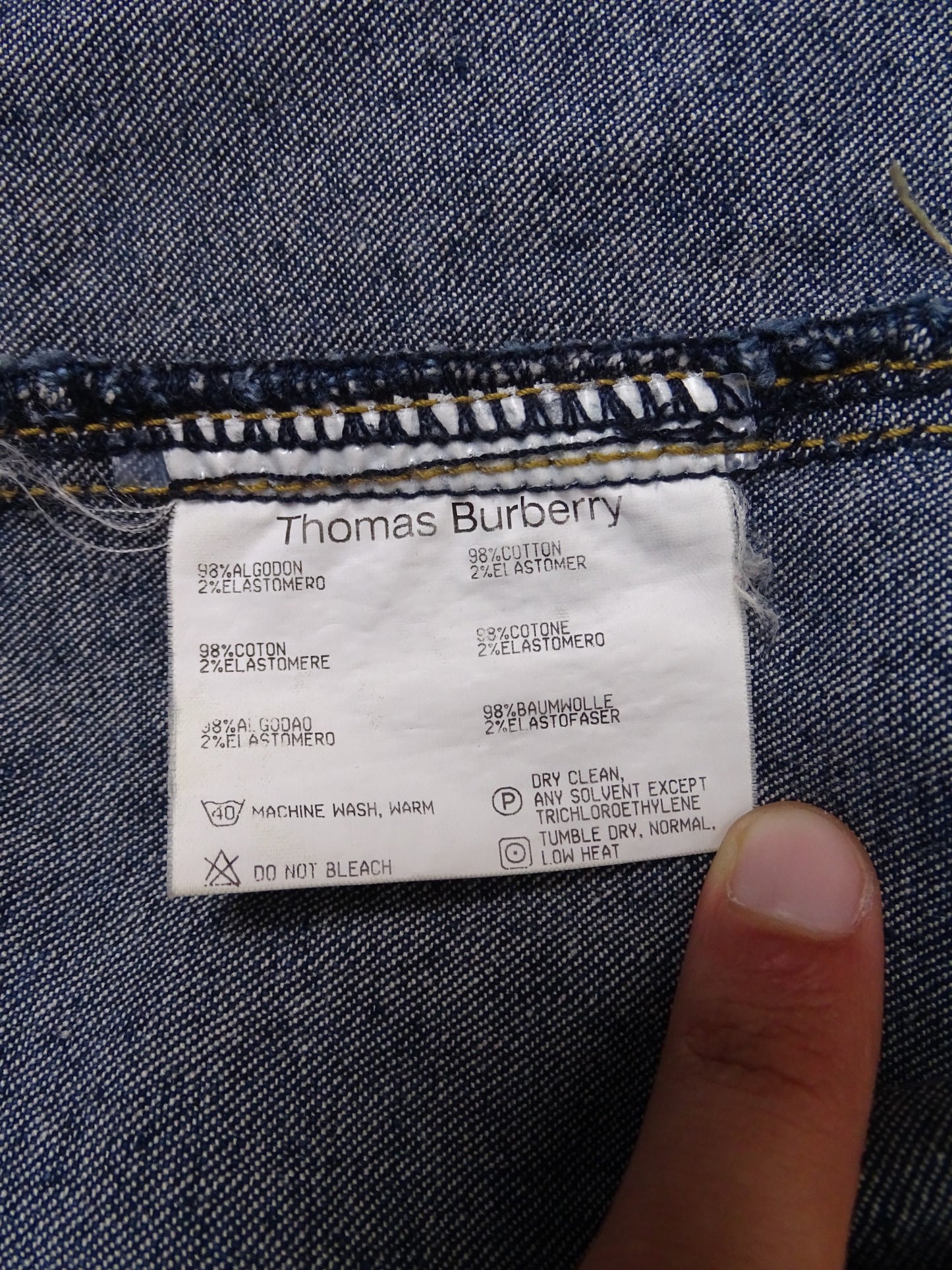 Burberry Veste Jean Femme Bleu Marine Denim XS Femme