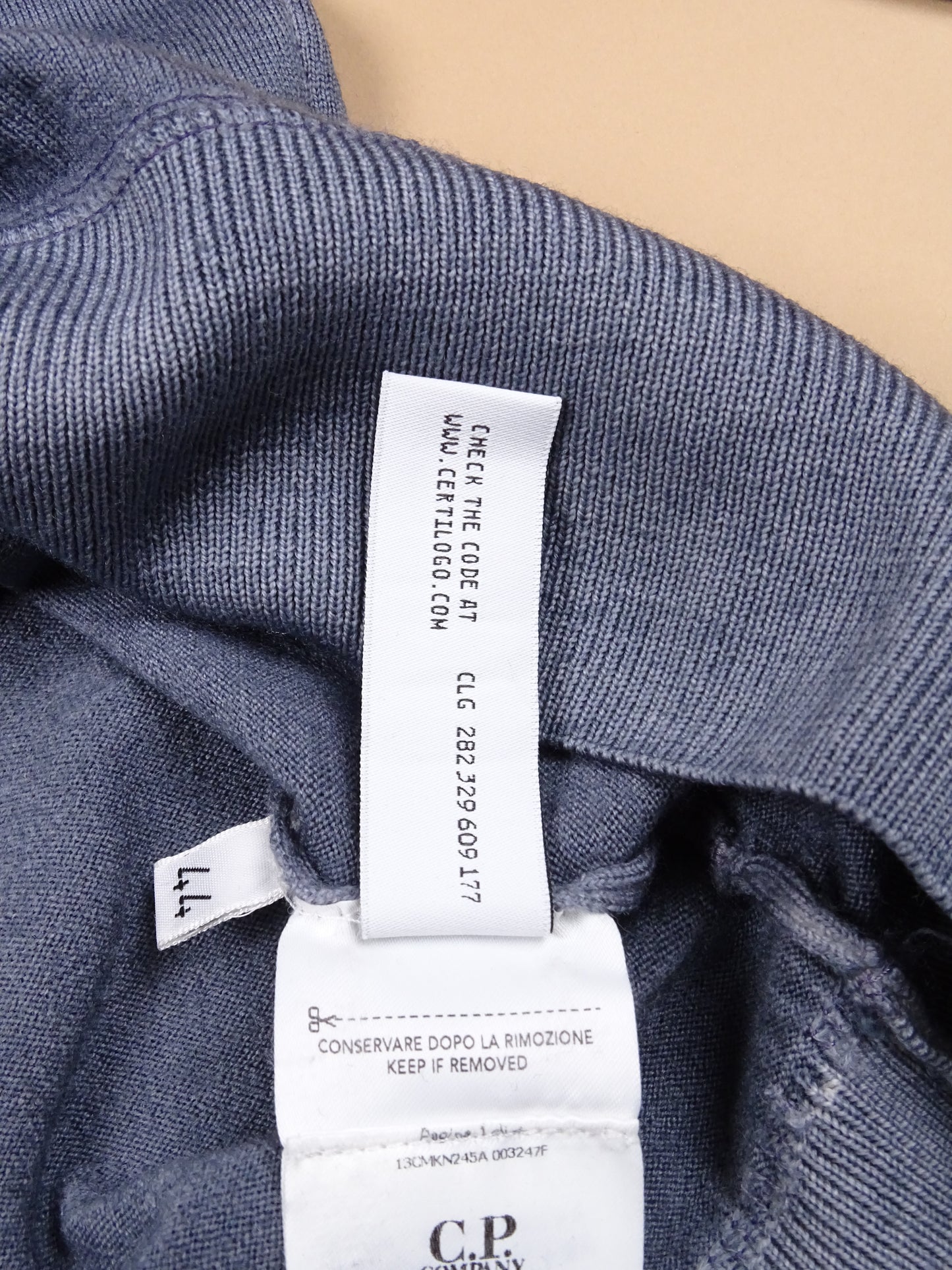 Pull C.P. Company Gris XS 100% Laine