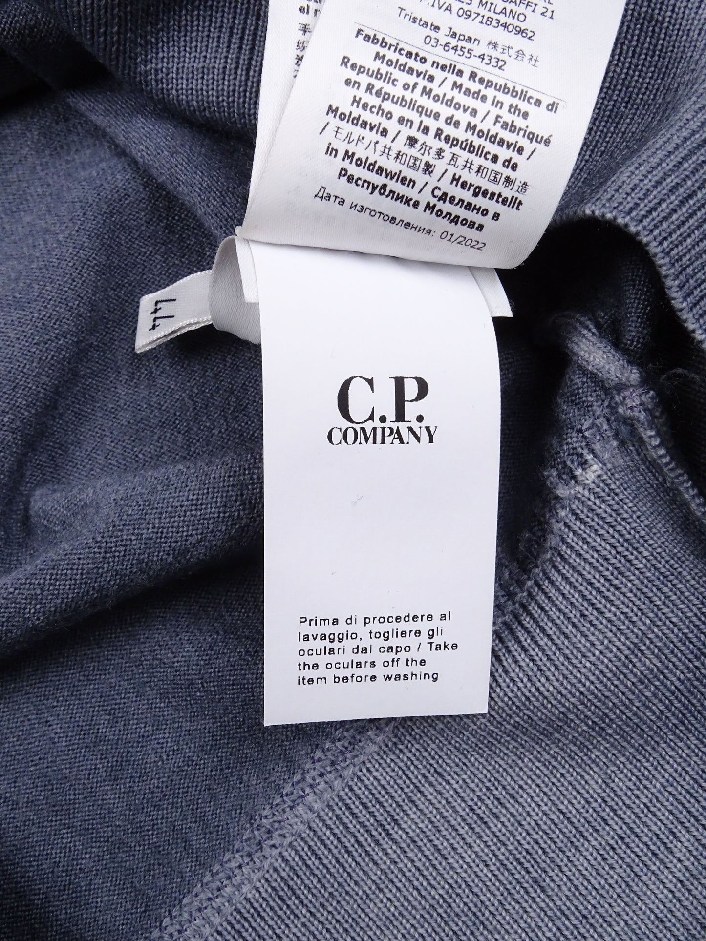 Pull C.P. Company Gris XS 100% Laine