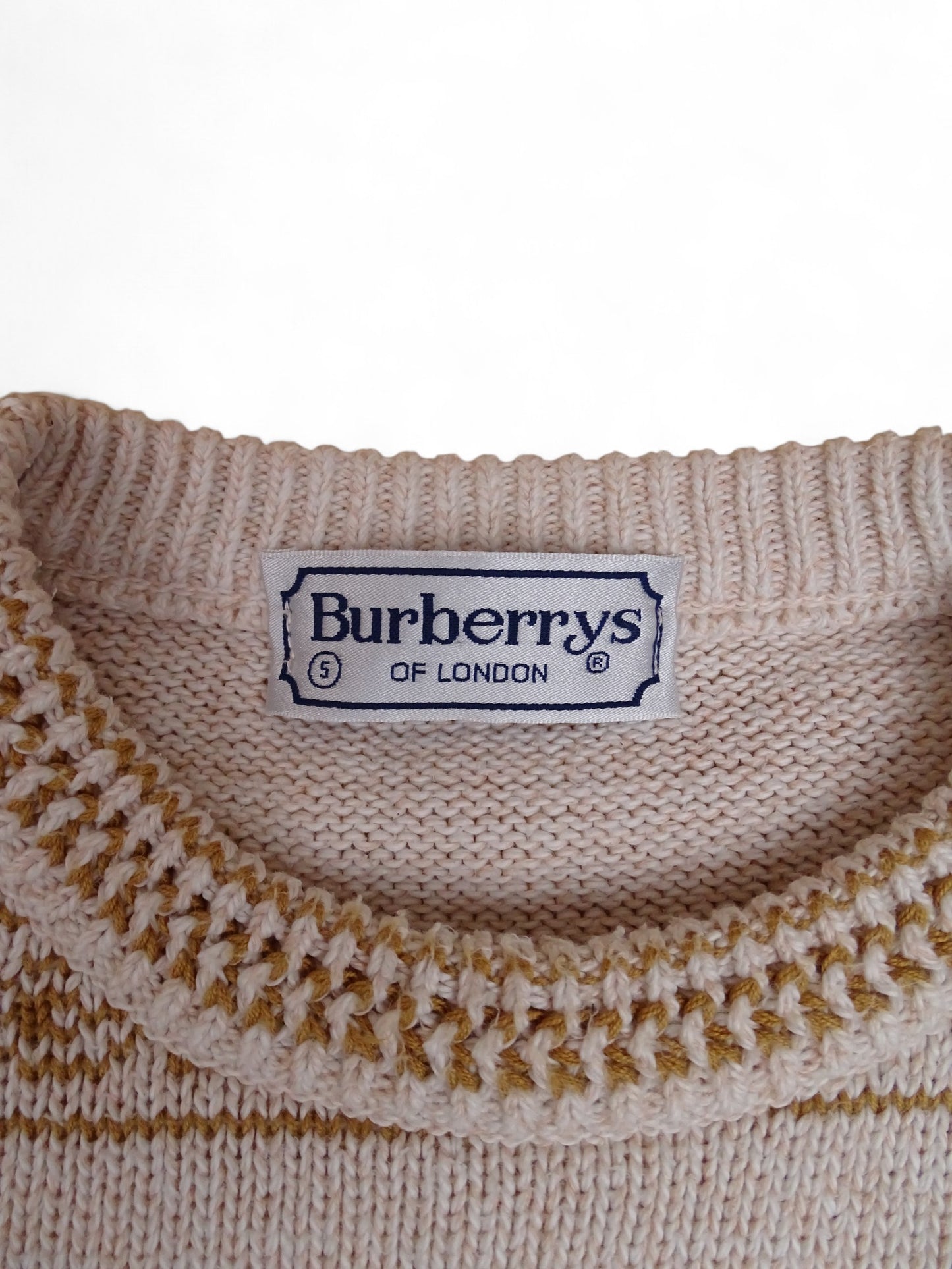 Burberry Pull Rayures Roses Coton M Homme