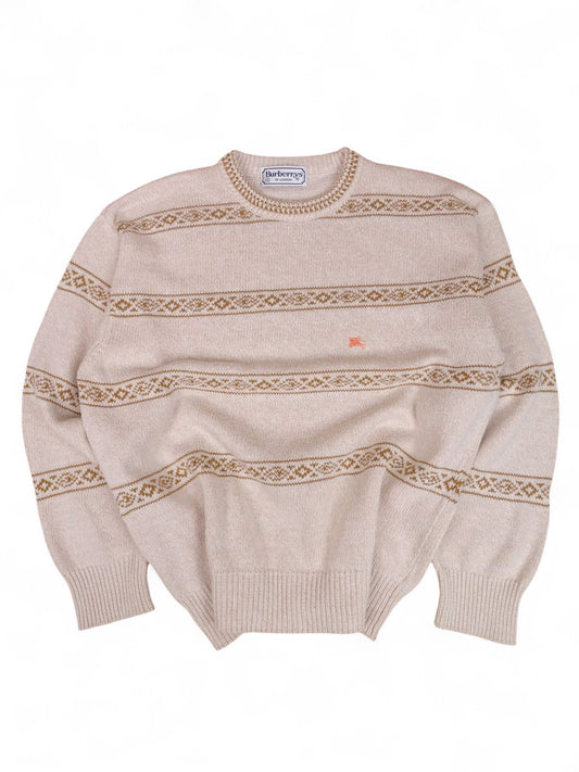 Burberry Pull Rayures Roses Coton M Homme