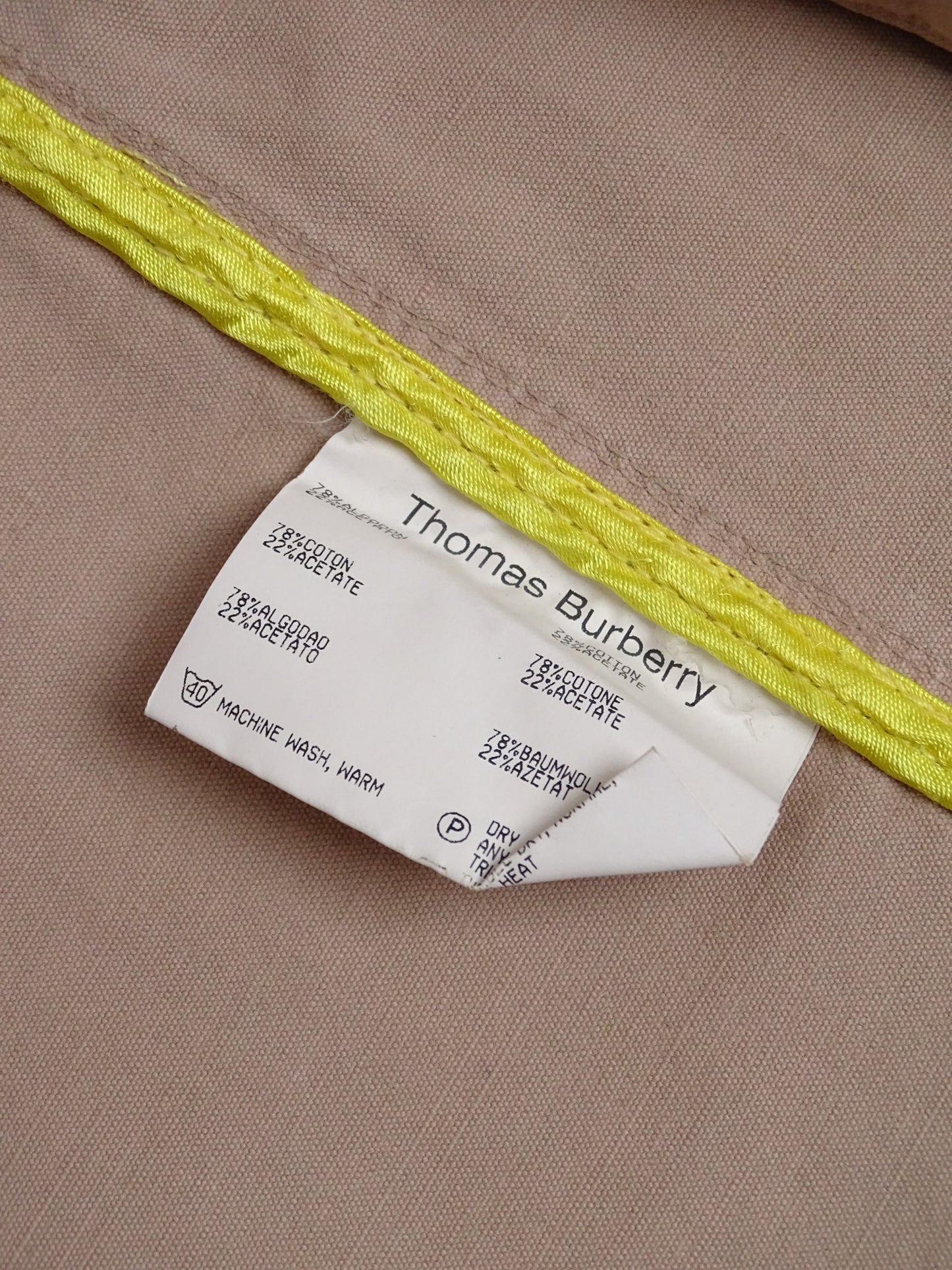 Burberry Veste Harrigton Beige L Homme