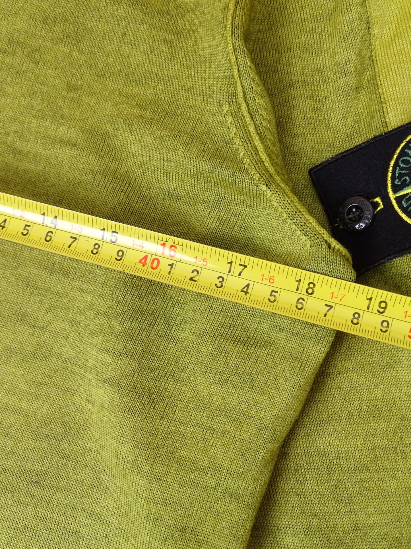 Stone Island Pull 100%Laine Vert S Homme