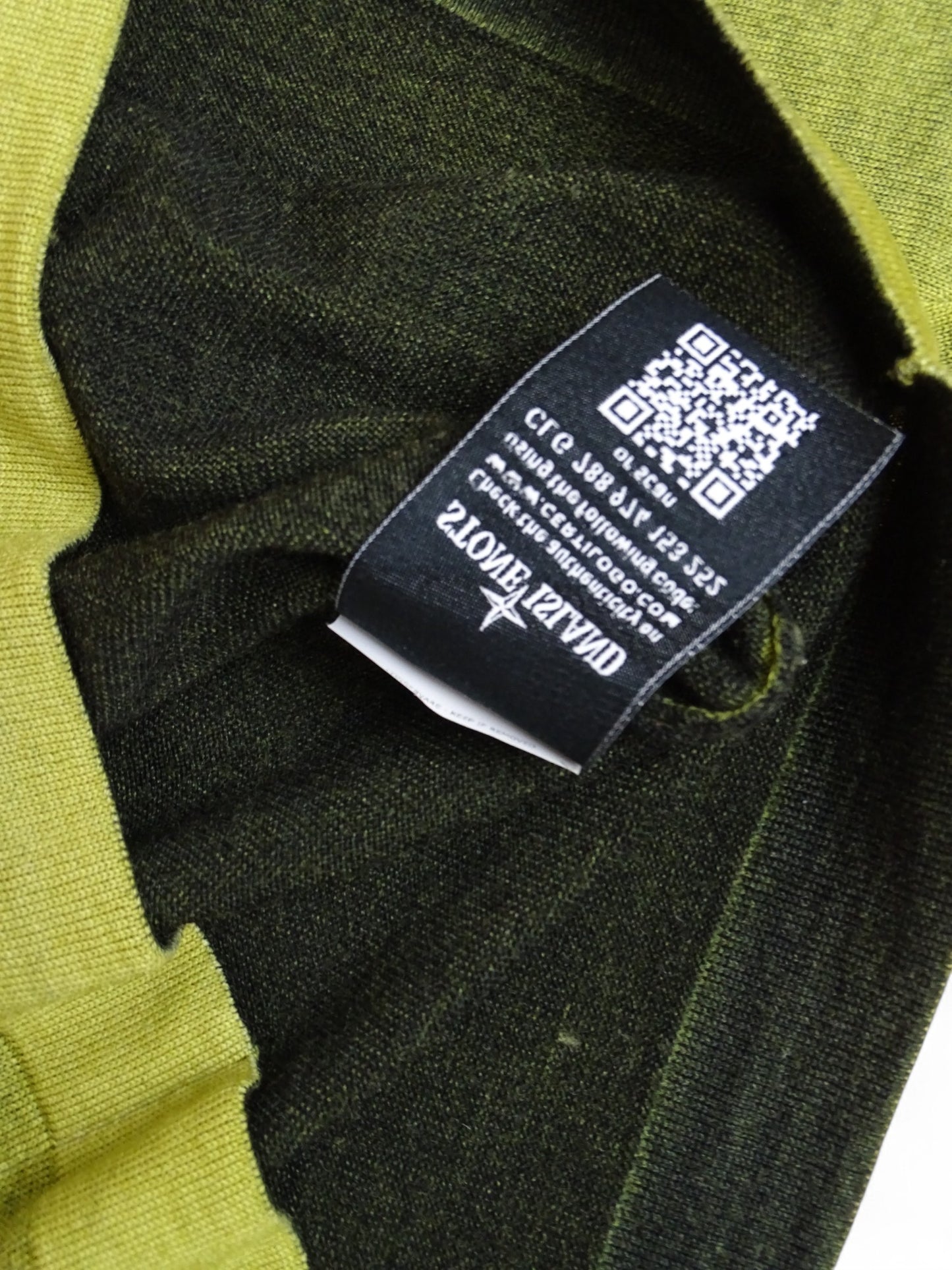 Stone Island Pull 100%Laine Vert S Homme