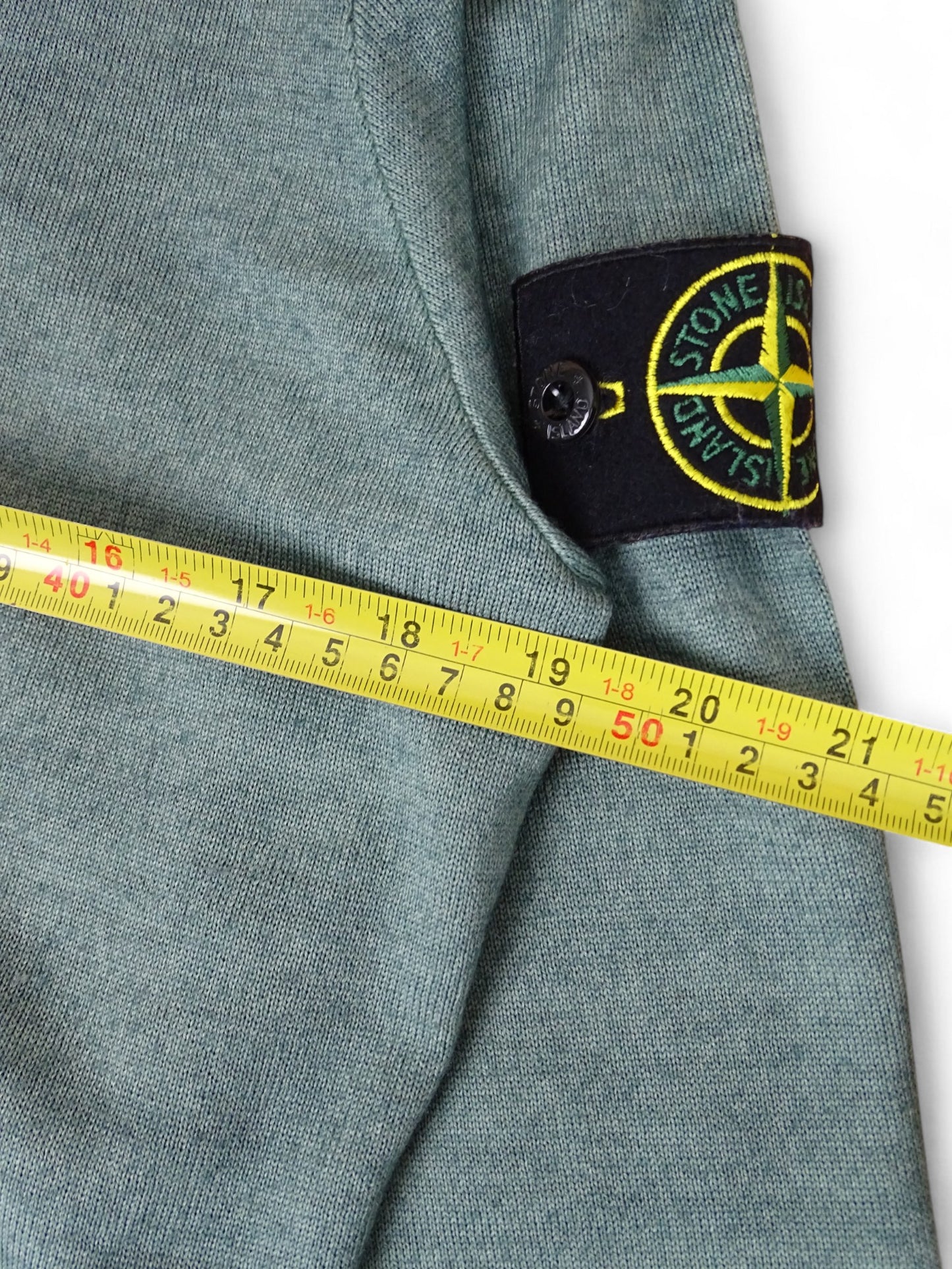 Stone Island Pull Laine Bleu Turquoise S Homme